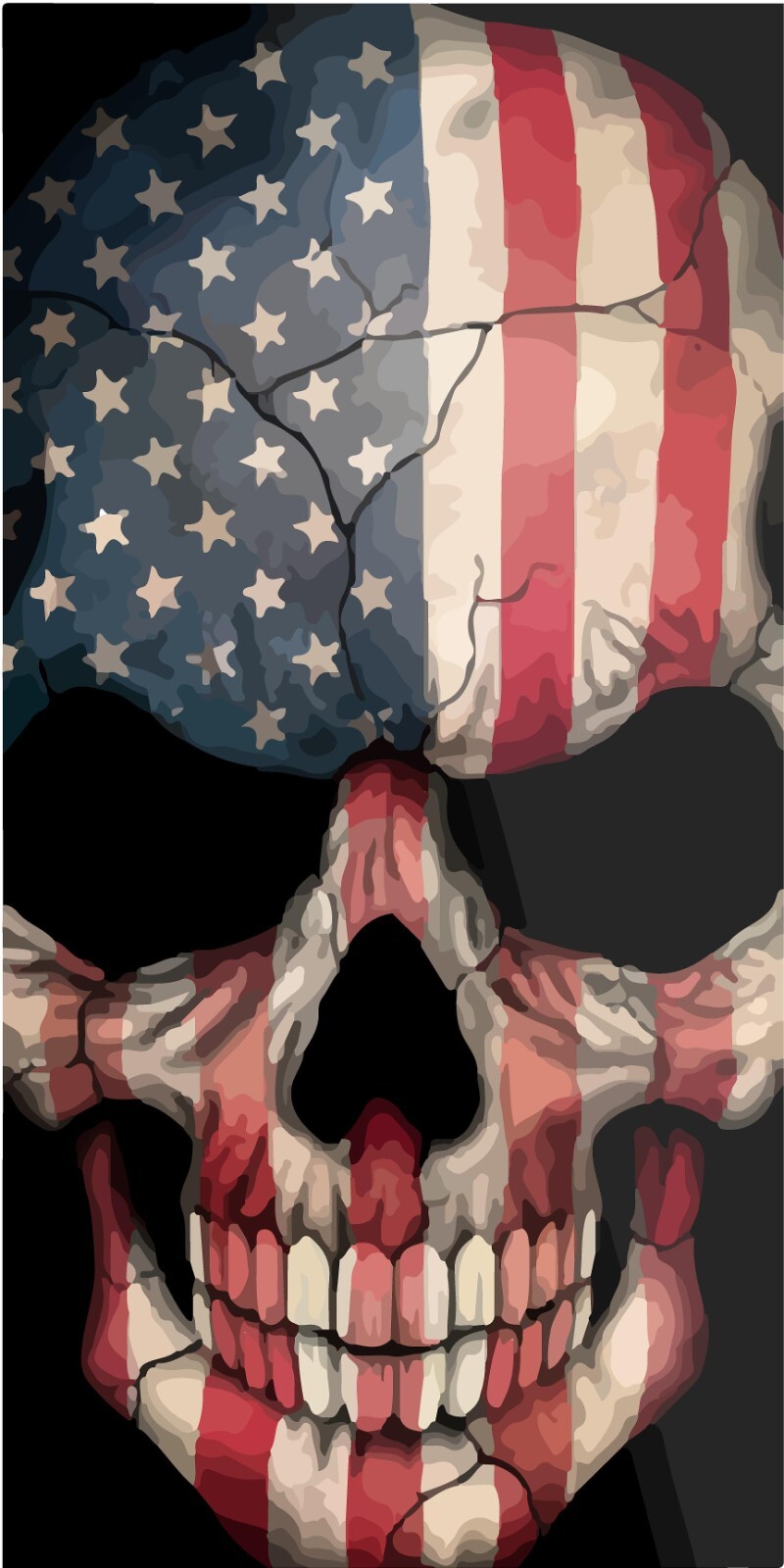 American Flag Skull cornhole board vinyl wraps