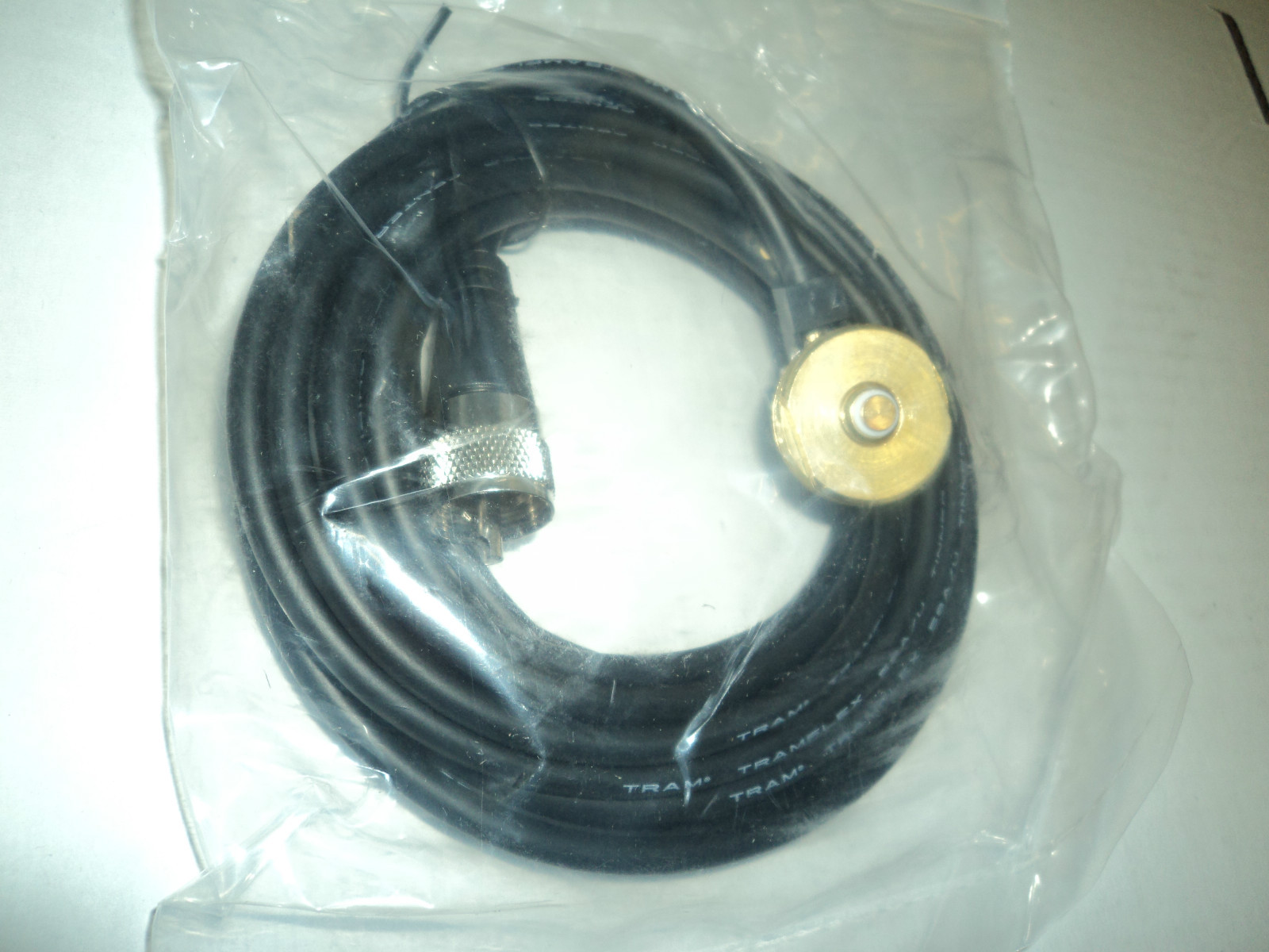 NEW Tram 2250 NMO 3/8" - 3/4' Hole Mount 17' cable w/ PL-259 Longer shaft Thick