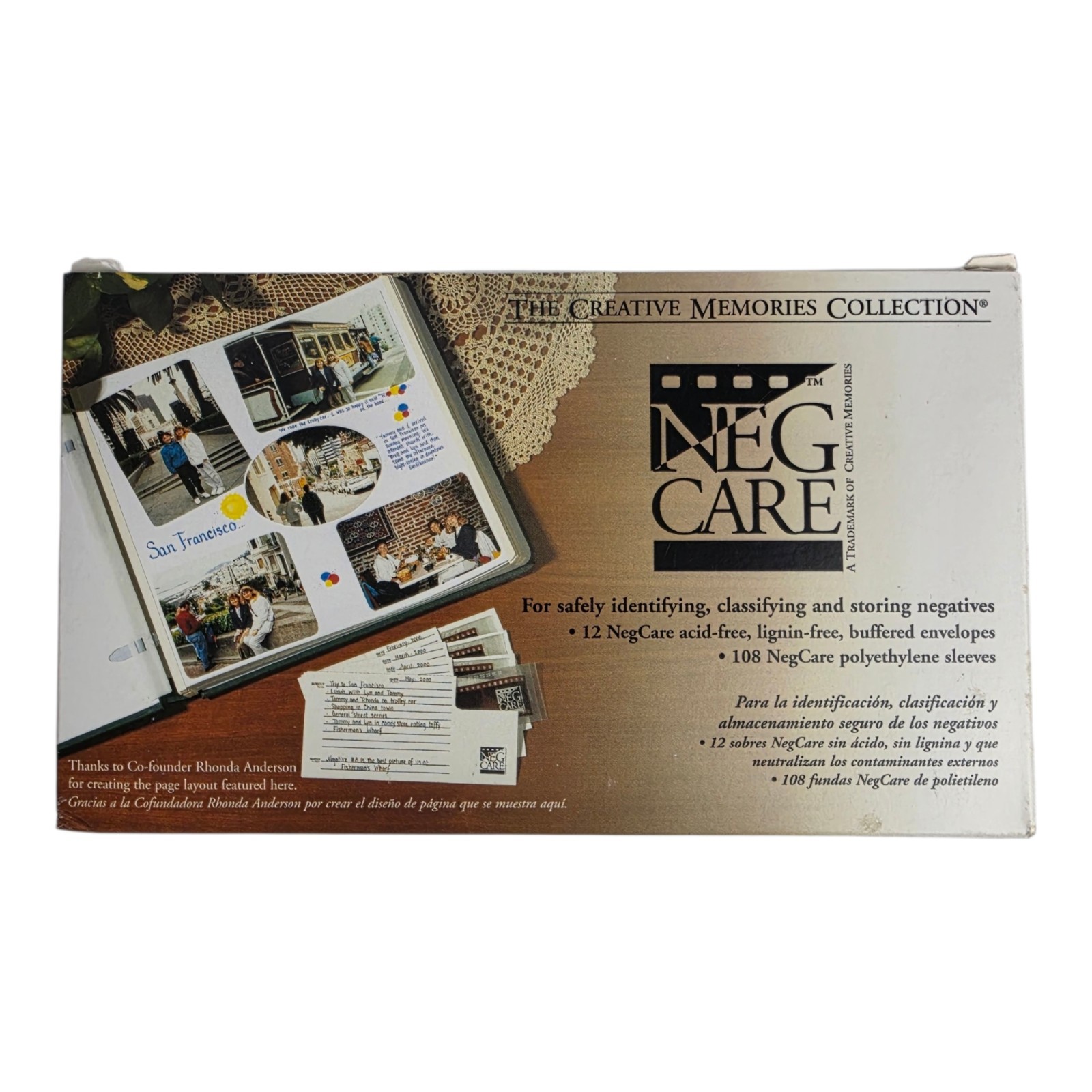 Creative Memories Neg Care 12 Envelopes 108 Sleeves Safely Store Negatives NEW