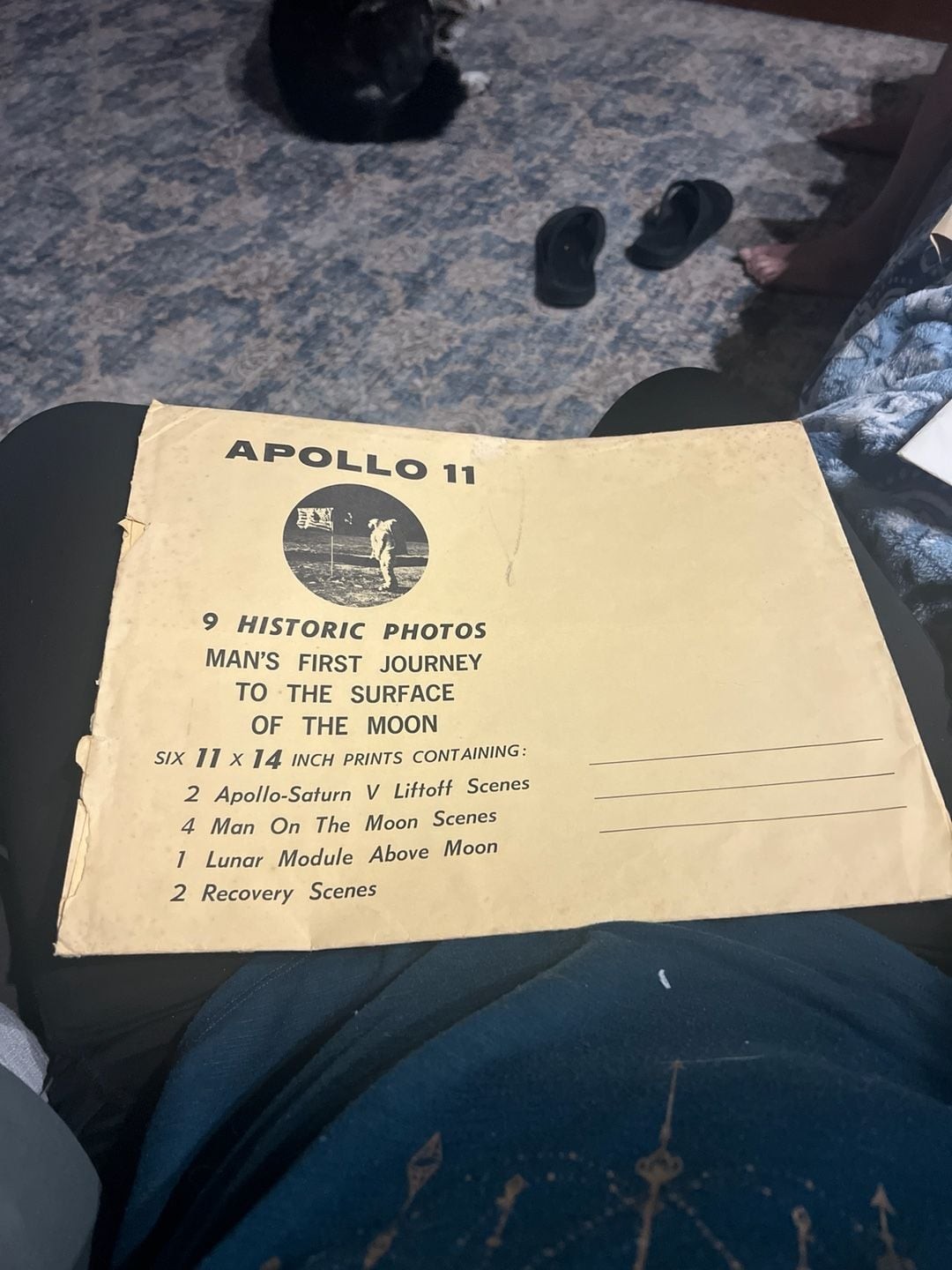 Vintage 1969 Apollo 11 Historic Photos Set 9 Glossy 11x14 Prints in Original env