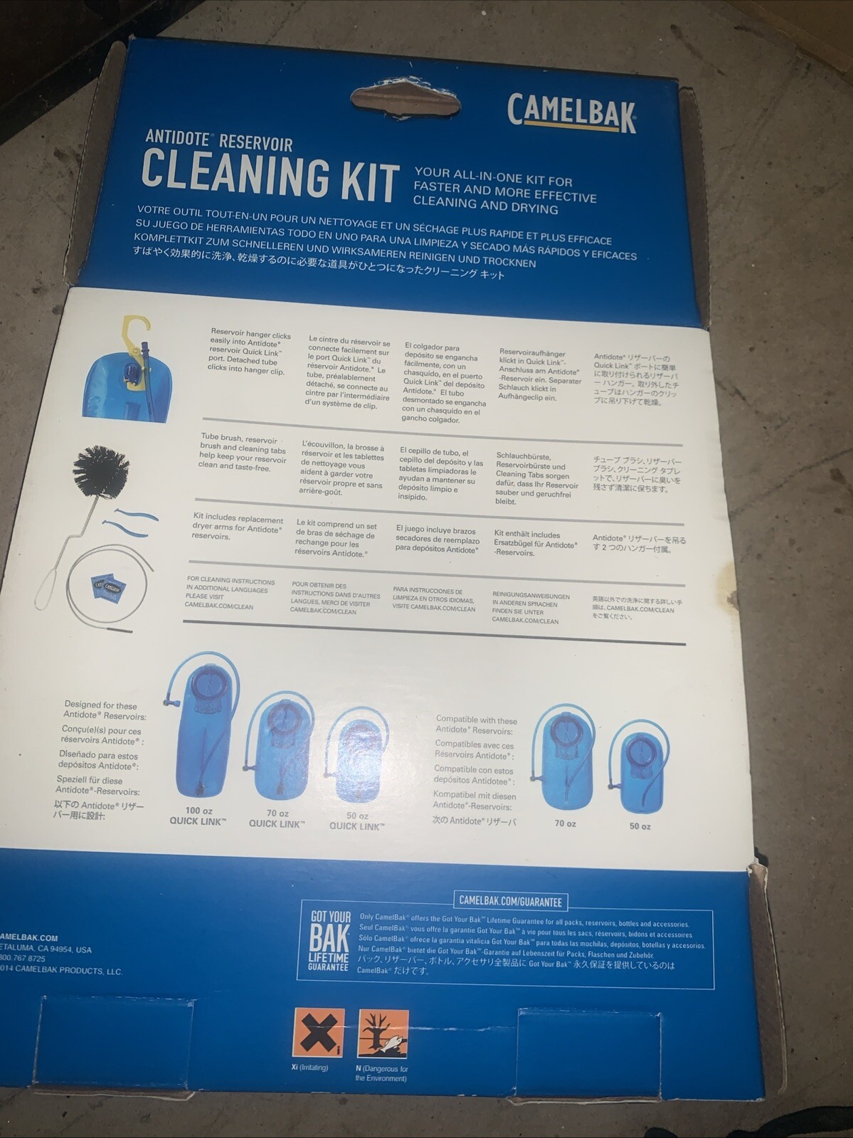CAMELBAK ANTIDOTE RESERVOIR CLEANING KIT OPTIMIZED FOR QUICK LINK SYSTEM 90764