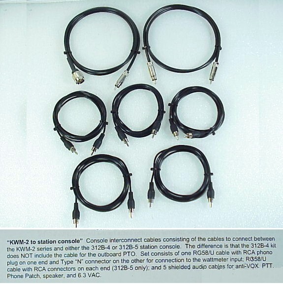 Collins Premium Cable Set the KWM-2 /2A to the 312B-5  With Belden RG-58A/U