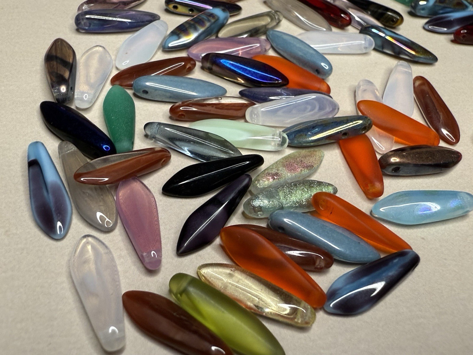 Czech Dagger Bead Destash - 5 X 16mm Mix Bag