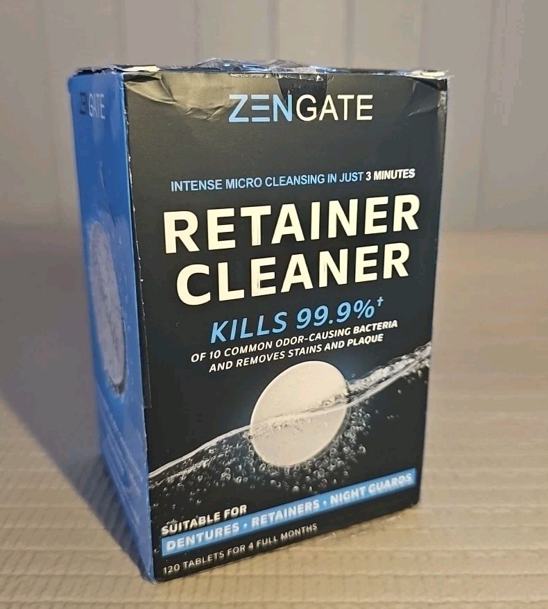 ZENGATE Retainer Cleaner Tablets  Quick 3-Minute Clean for Dentures,  Retainer