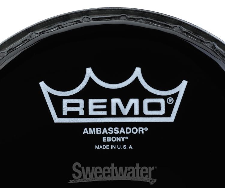Remo Ambassador Ebony Drumhead - 6 inch