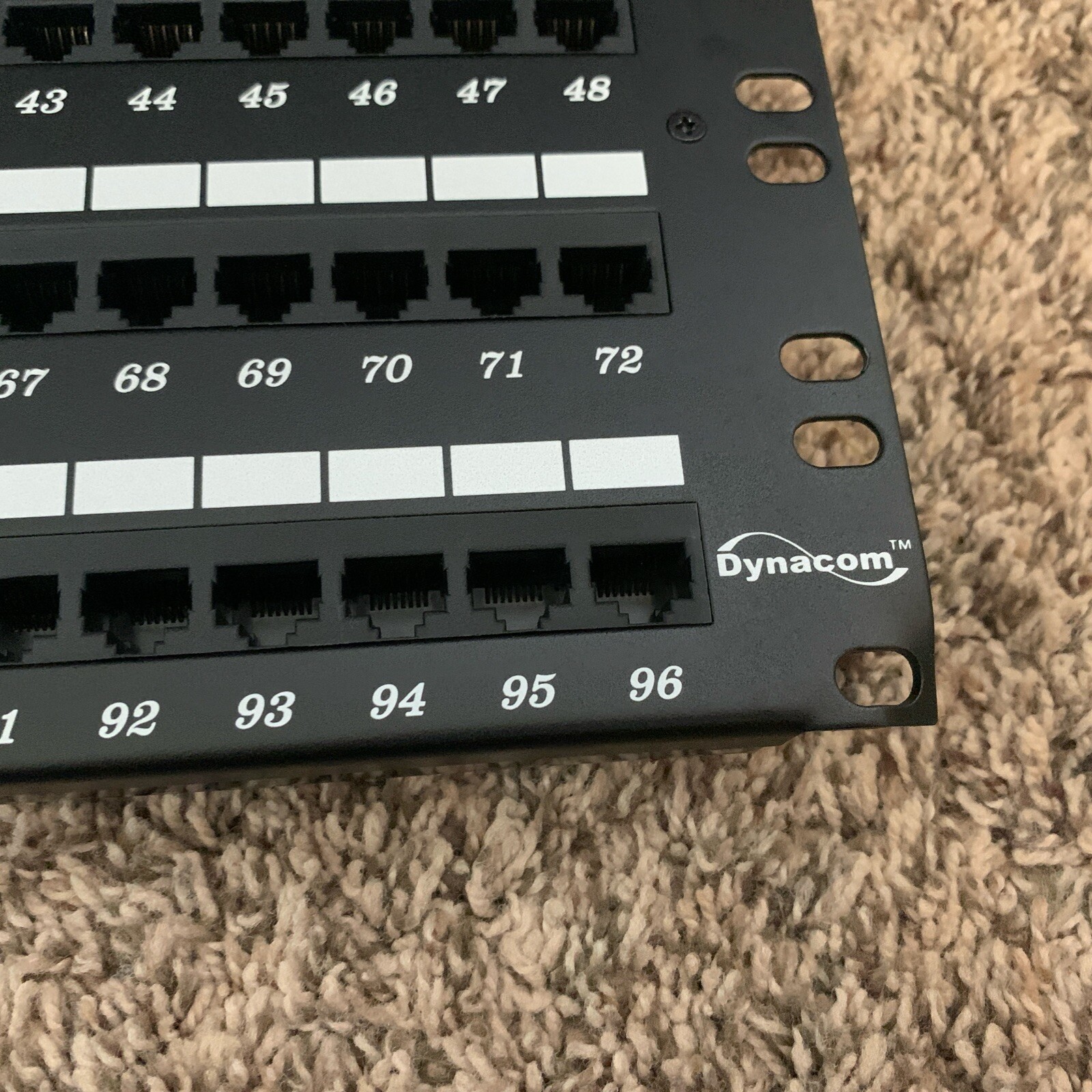 NEW DYNACOM - Rackmount 96 port Cat5e Patch Panel