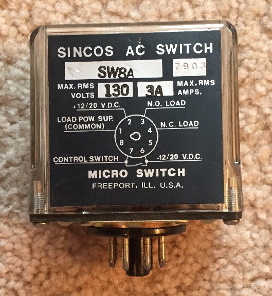 Honeywell Micro Switch FE-SW8A 130V 3Amps Sincos AC Switch
