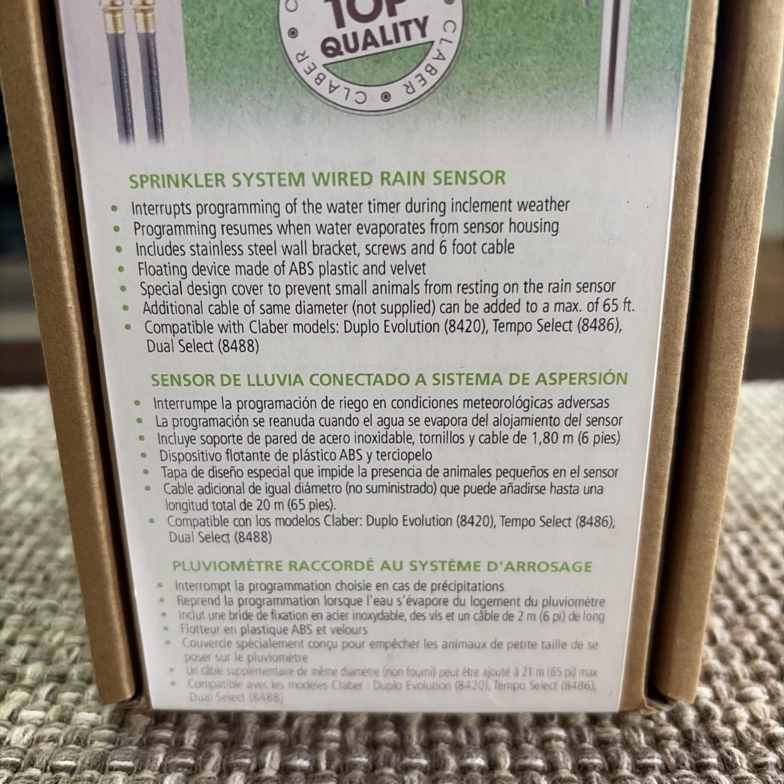 Claber Rain Sensor #90915 NIB