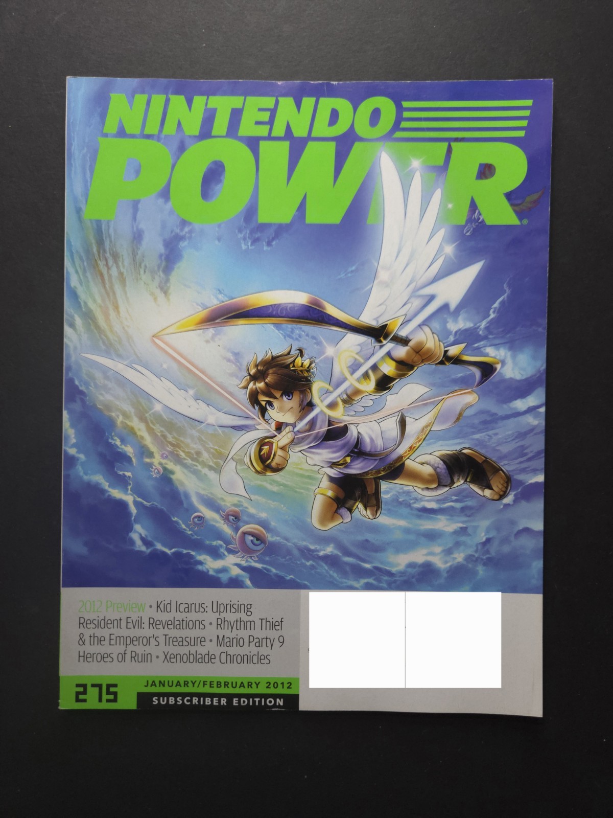 Nintendo Power Magazine Vol. #275, Jan/Feb 2012. Kid Icarus: Uprising