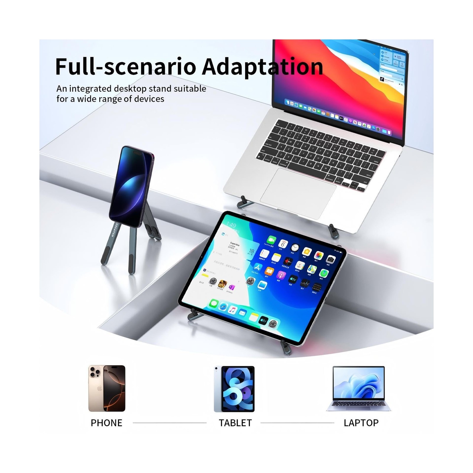 Adjustable Laptop Stand for Desk, MagSafe Compatible Portable Folda... Fast Ship