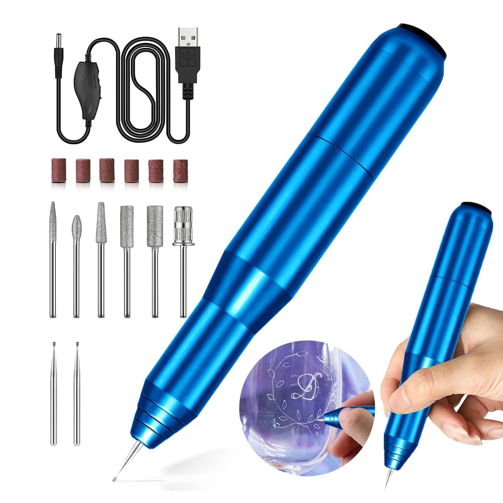 USB Rechargeable Engraving Pen Portable Electric Engraver for Wood Metal Glass
