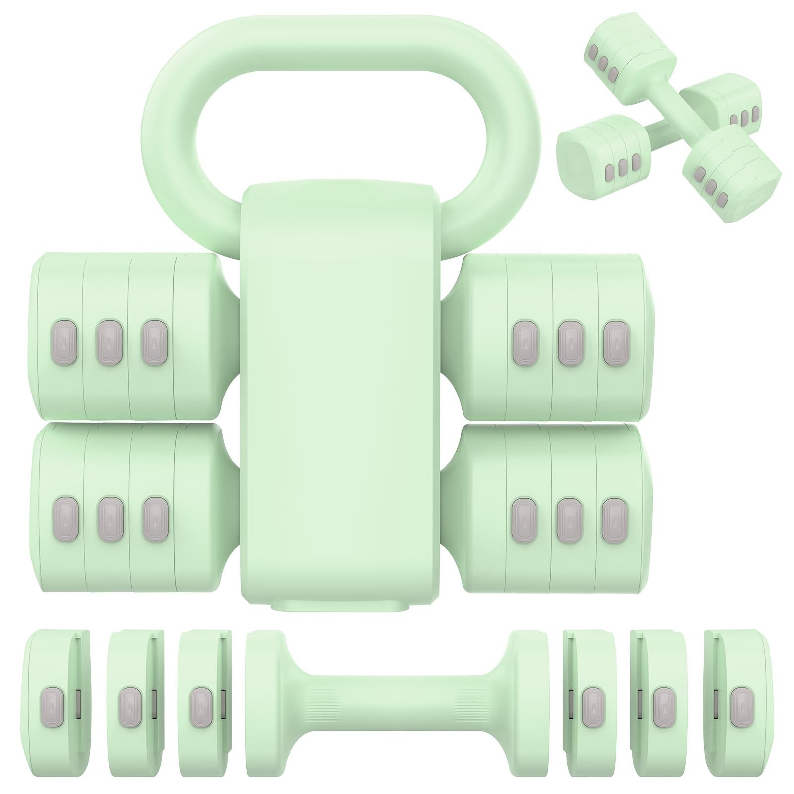 2-in-1 Adjustable Dumbbells Set, 4 Levels Weight Dumbbells Set for Women Men,...