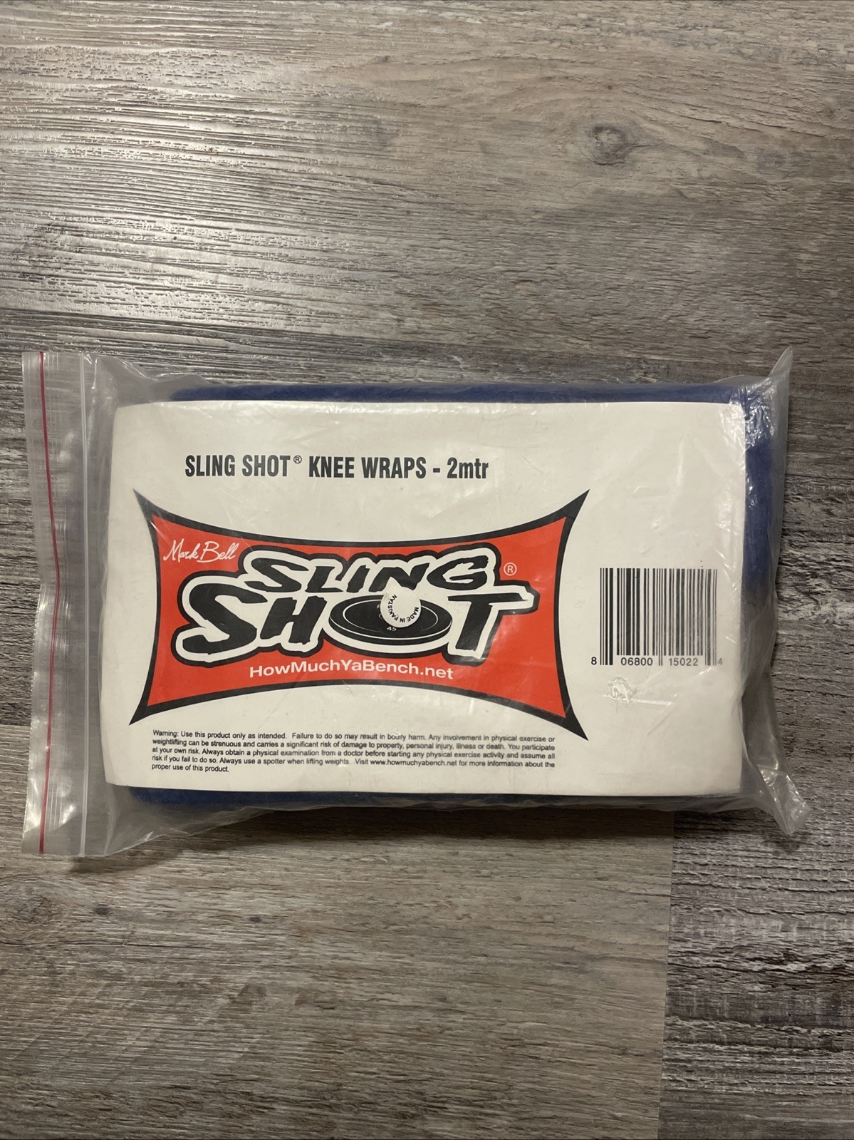 Sling Shot Knee Wraps by Mark Bell - 2 mtr - Blue