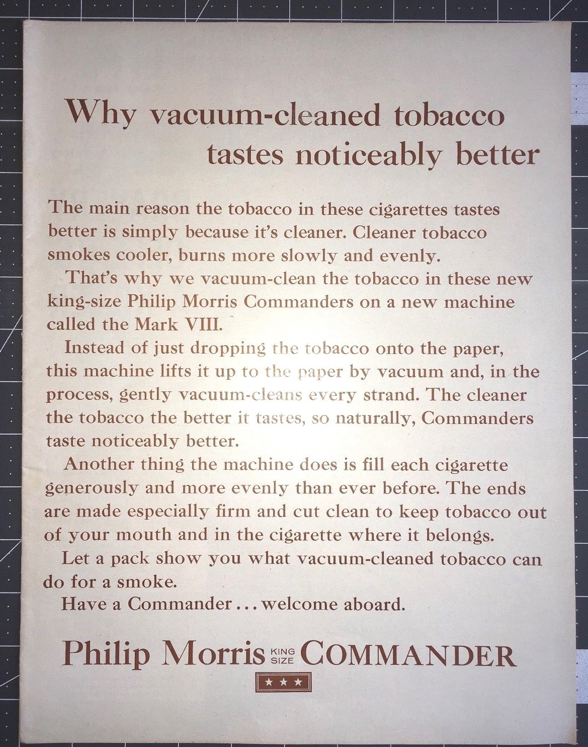 Life Magazine Ad PHILIP MORRIS KING SIZE COMMANDER