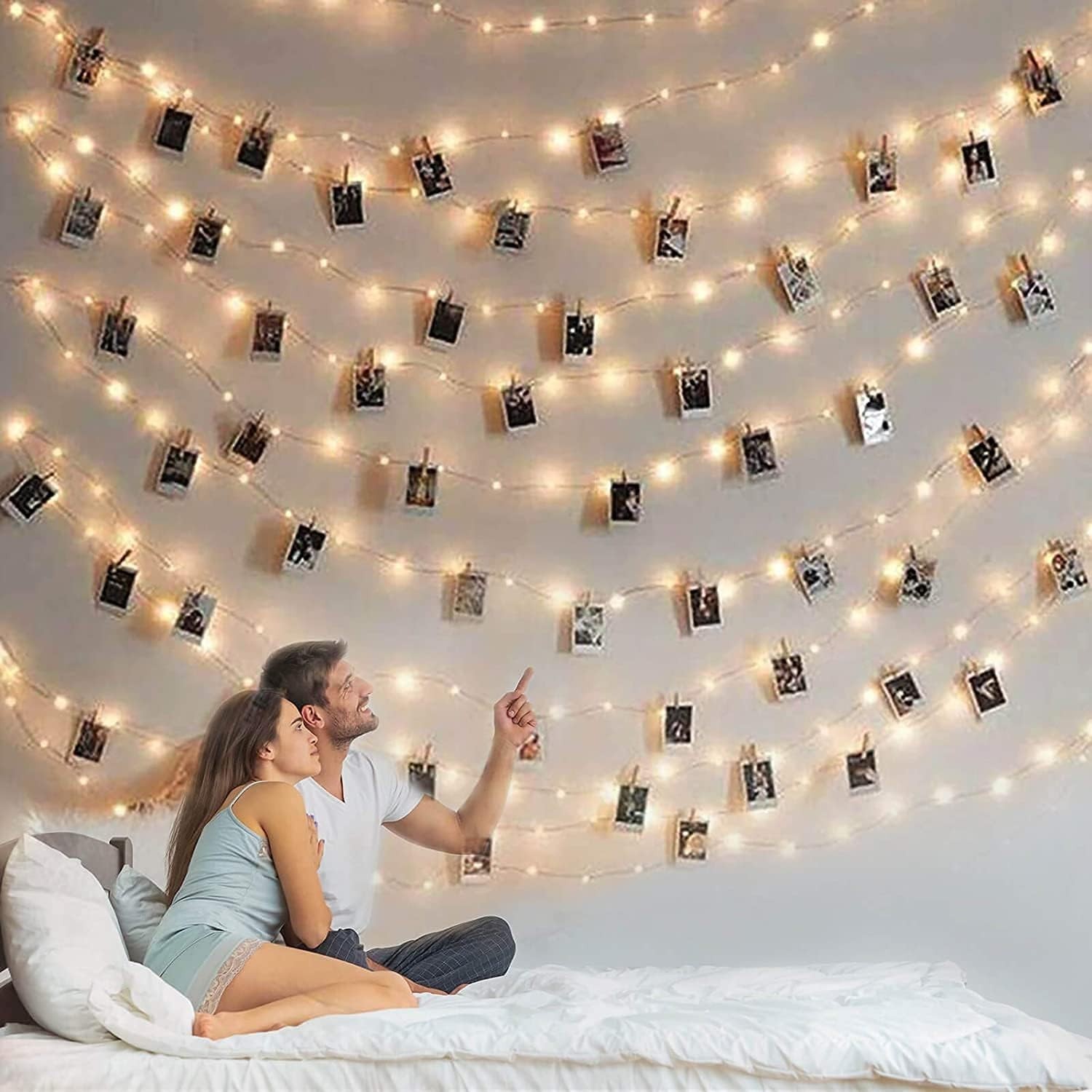 Photo Clip String Light - 33Ft 100LED Fairy Lights with 100LED, White