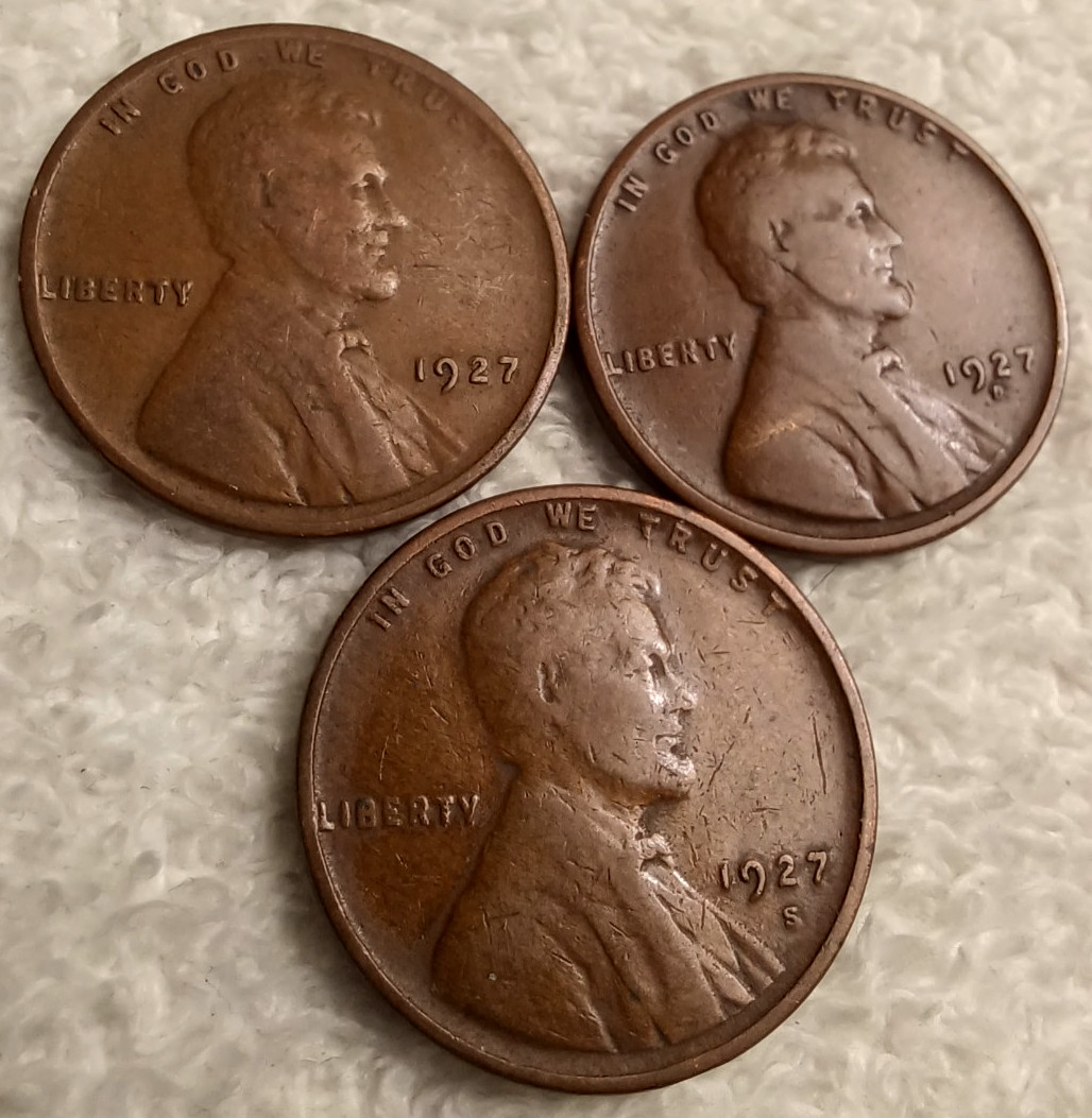 1927S 1928S 1929S +27D+28D+29D+27+28+29-9 Wheat Cents-Fil-A-Spot-SEE DESC Lot 87