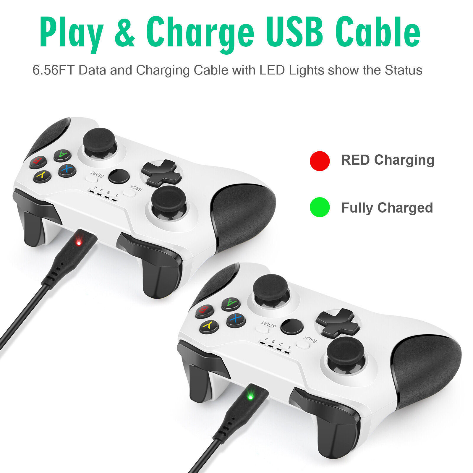 2*Rechargeable Battery+USB Charger Cable Pack For XBOX One/360/S/X Controller US