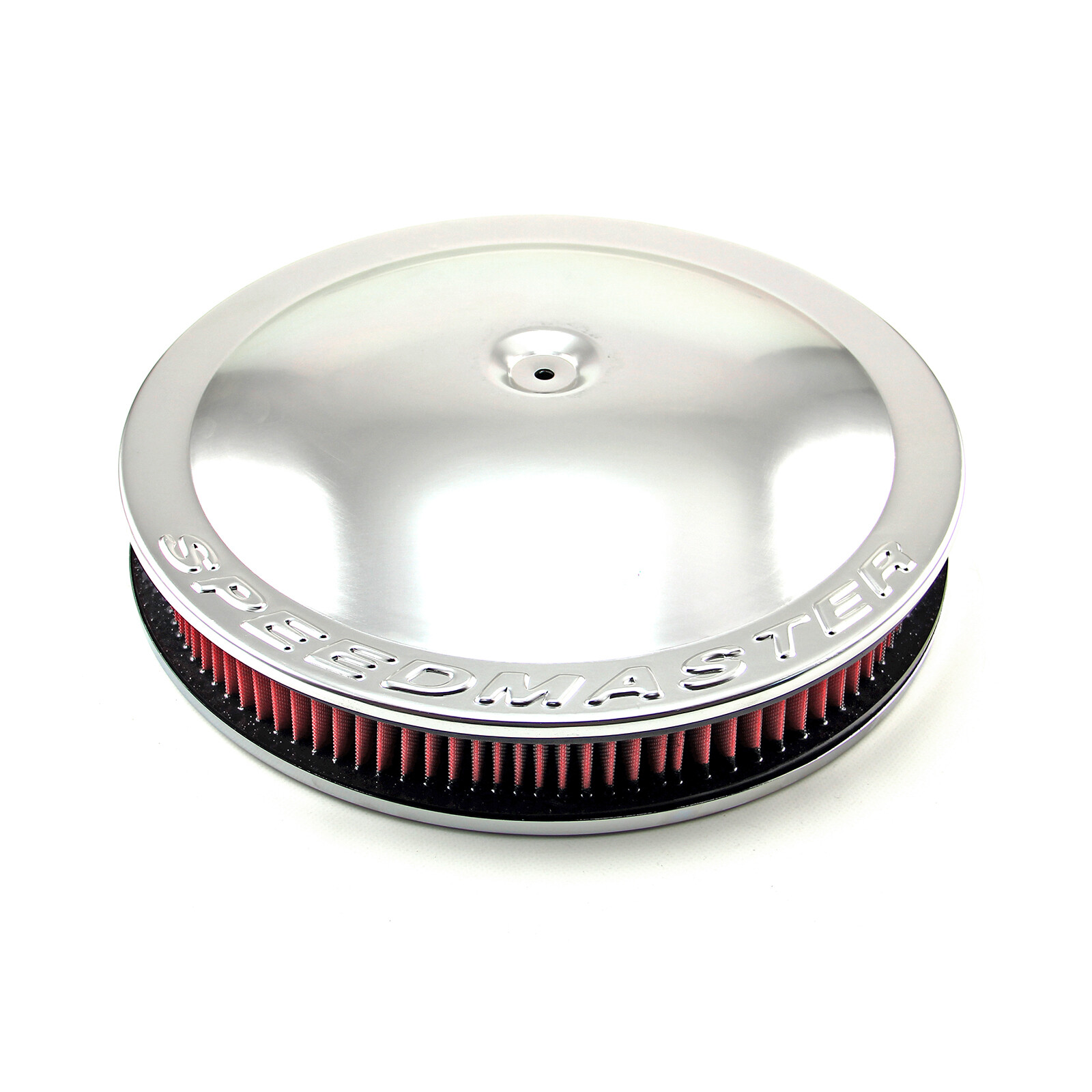 14" x 2" Washable Element Drop Base Aluminum Air Cleaner Silver