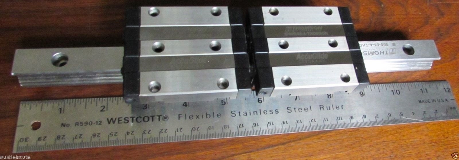 Thomson AccuGlide GG20AAAN 2 Carriages Blocks 11.5" Rail 20mm Linear Rails USA
