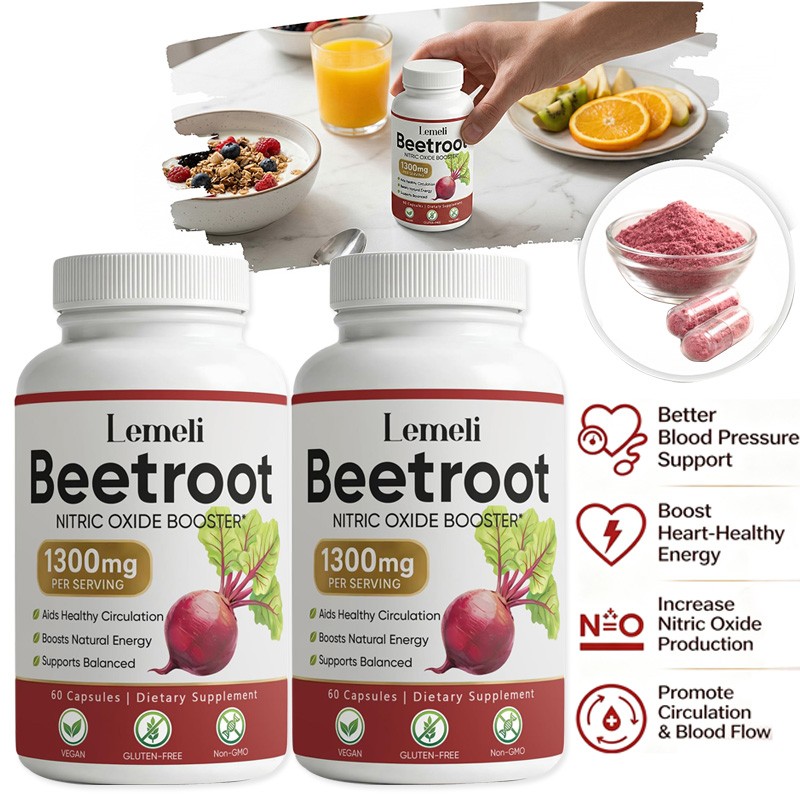 Lemeli Beetroot - 1300mg, Lemeli Beet Root Capsules, Boost Vitality 60 Capsules