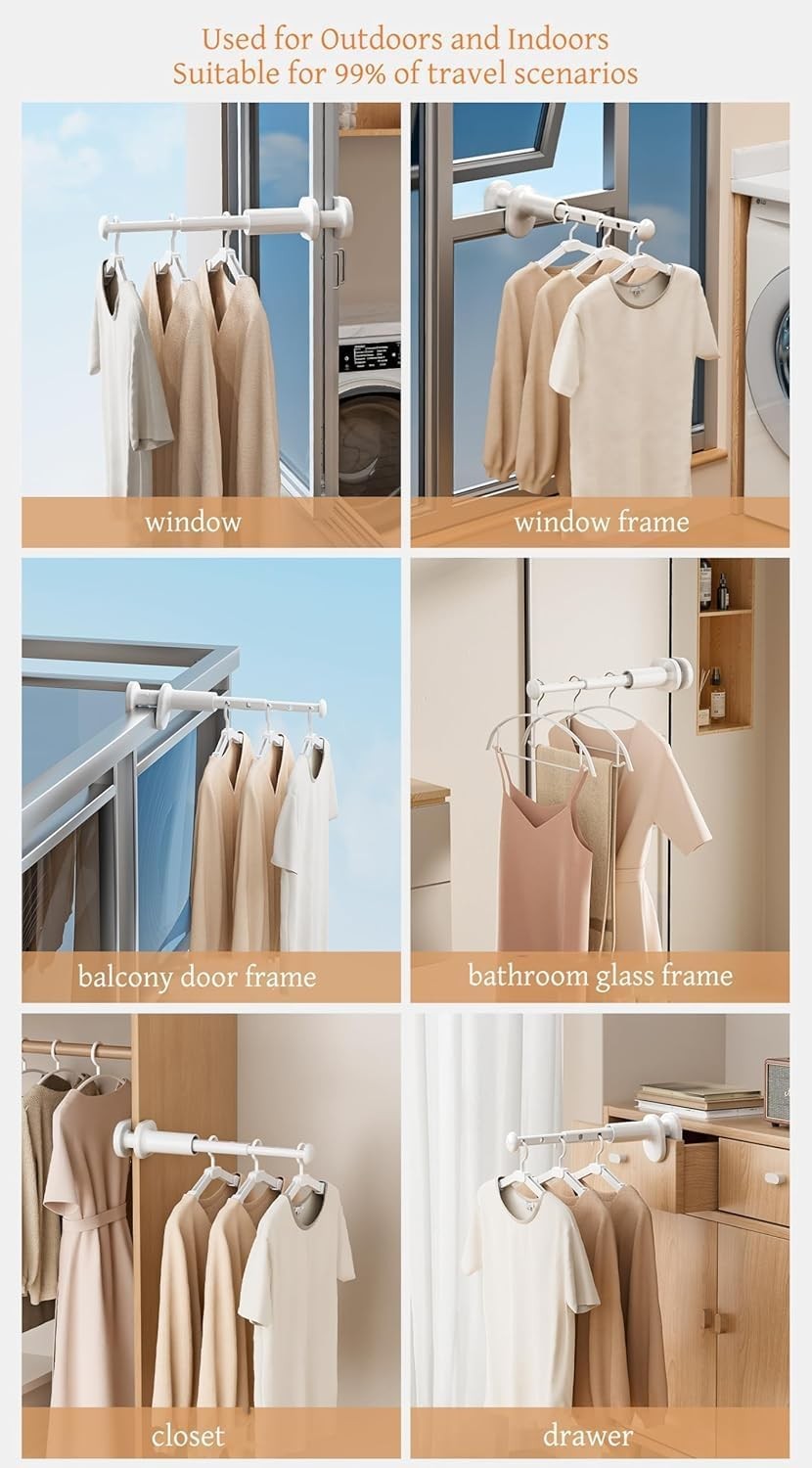 Travel Drying Rack for Clothes 2-Pack –Telescopic Rack mini Portable Collapsib