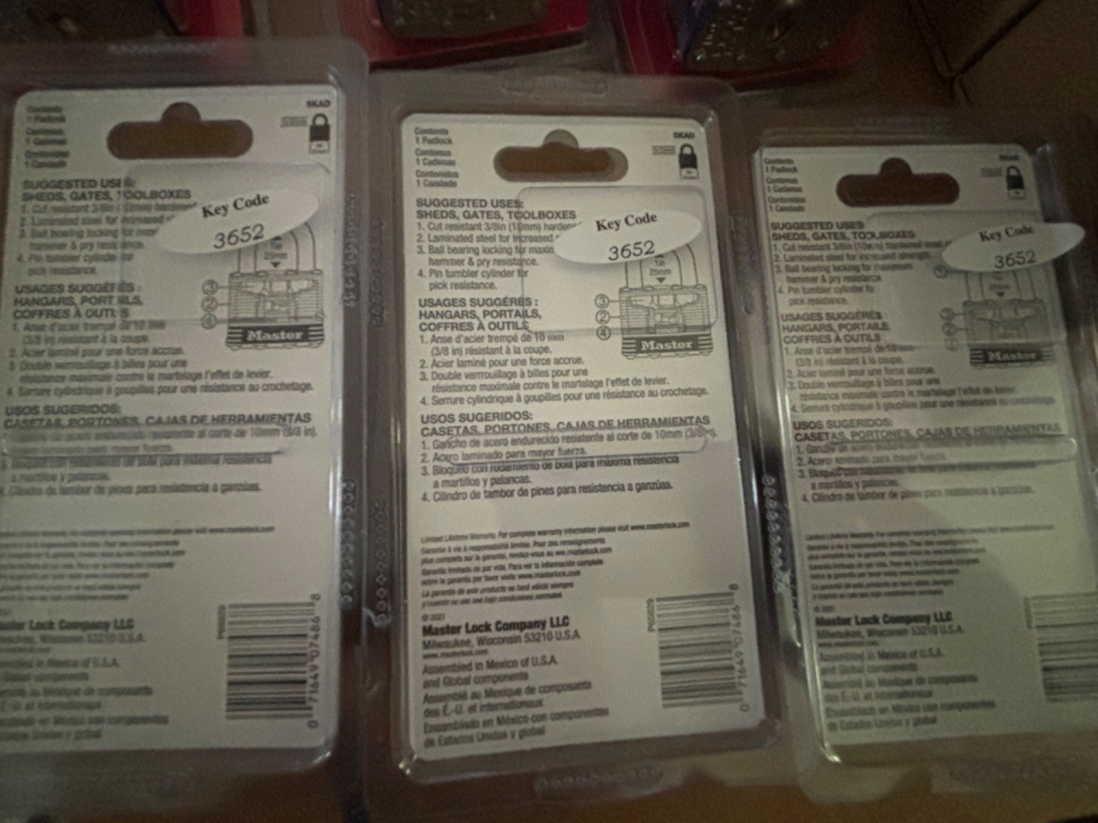3 package set keyed alike Master Lock security level # 8 5kad new fast shipping