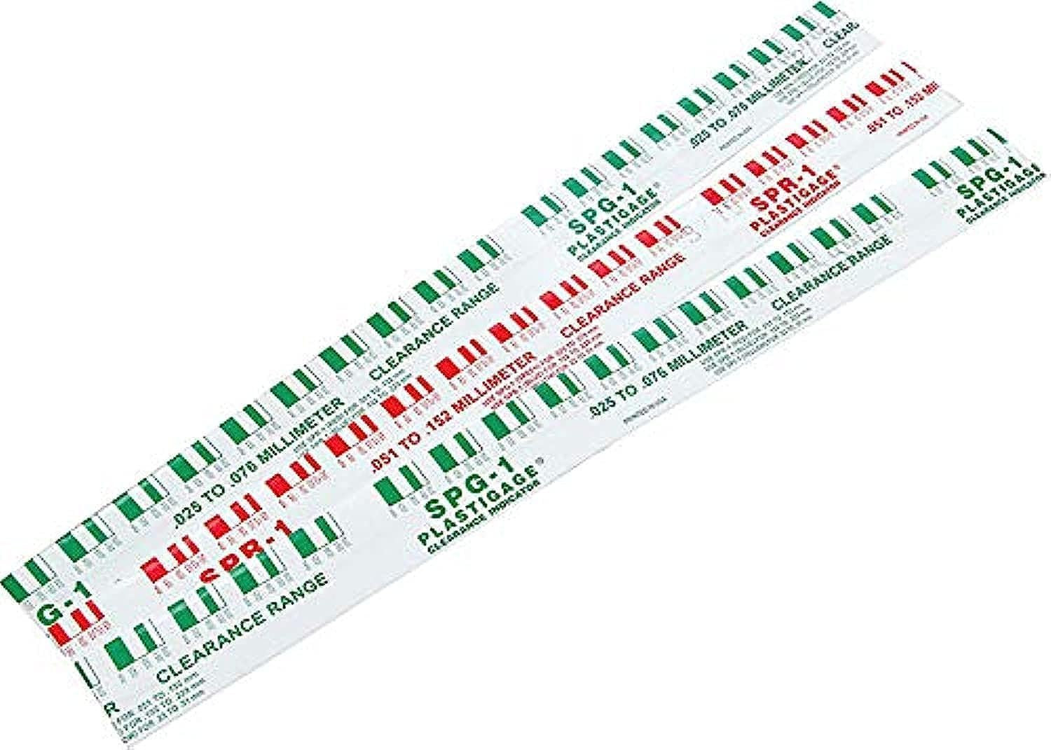 Plastigage, 0.002-0.006 in and 0.025 to 0.076 Mm Measurement Range, 12 in Strips