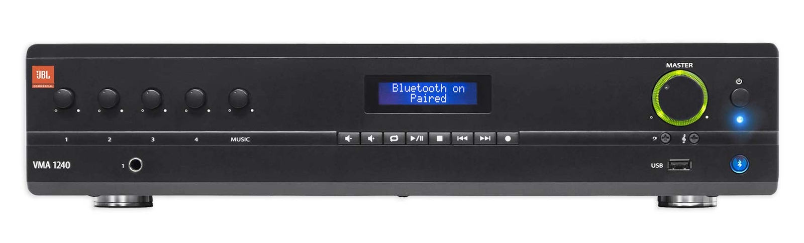 JBL VMA1240 Commercial/Restaurant 70v Mixer/Amplifier+(12) 6.5" Wall Speakers