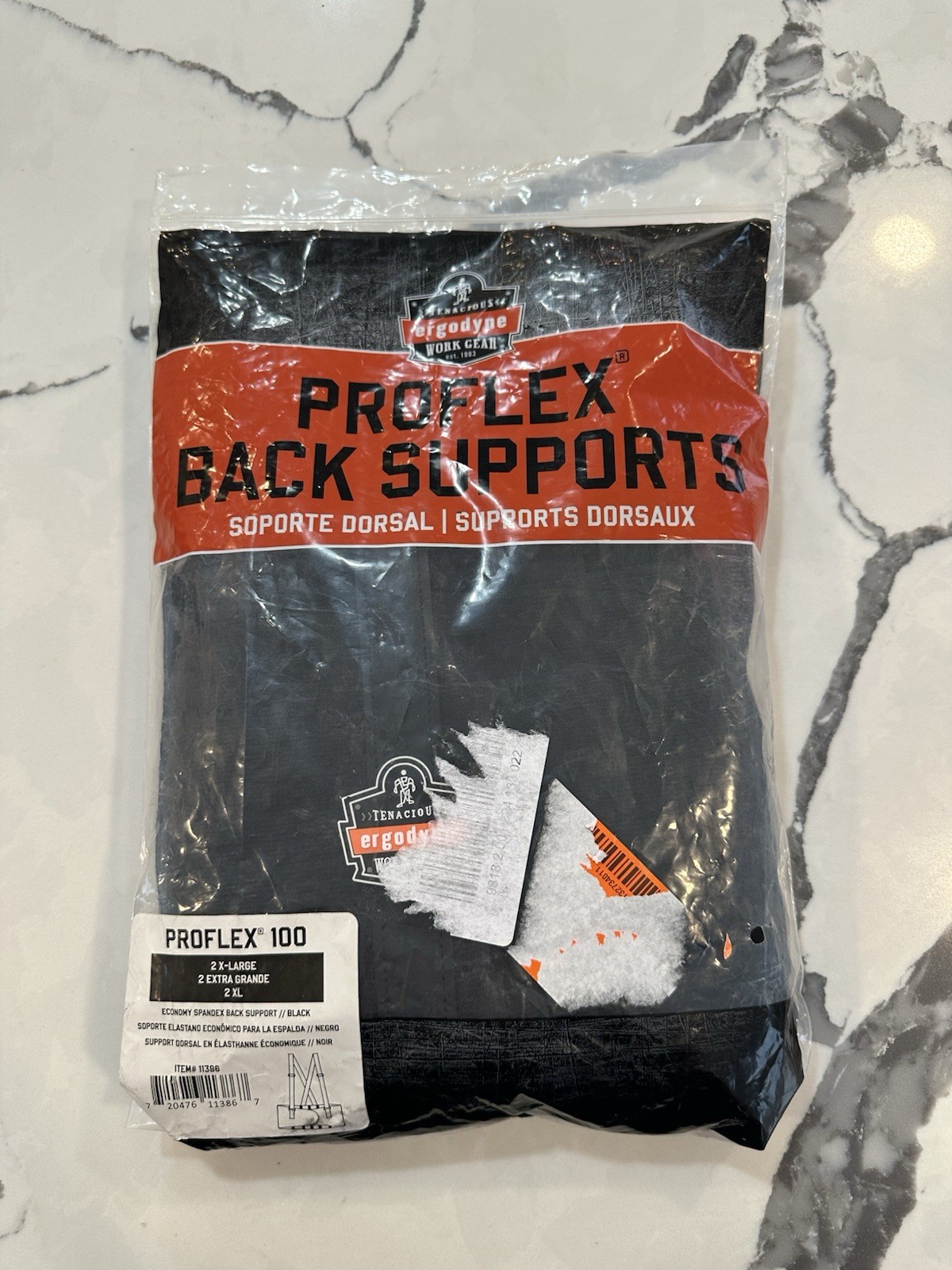 Tenacious Ergodyne Work Gear Proflex 100 Back Supports 2XL 2 X-Large