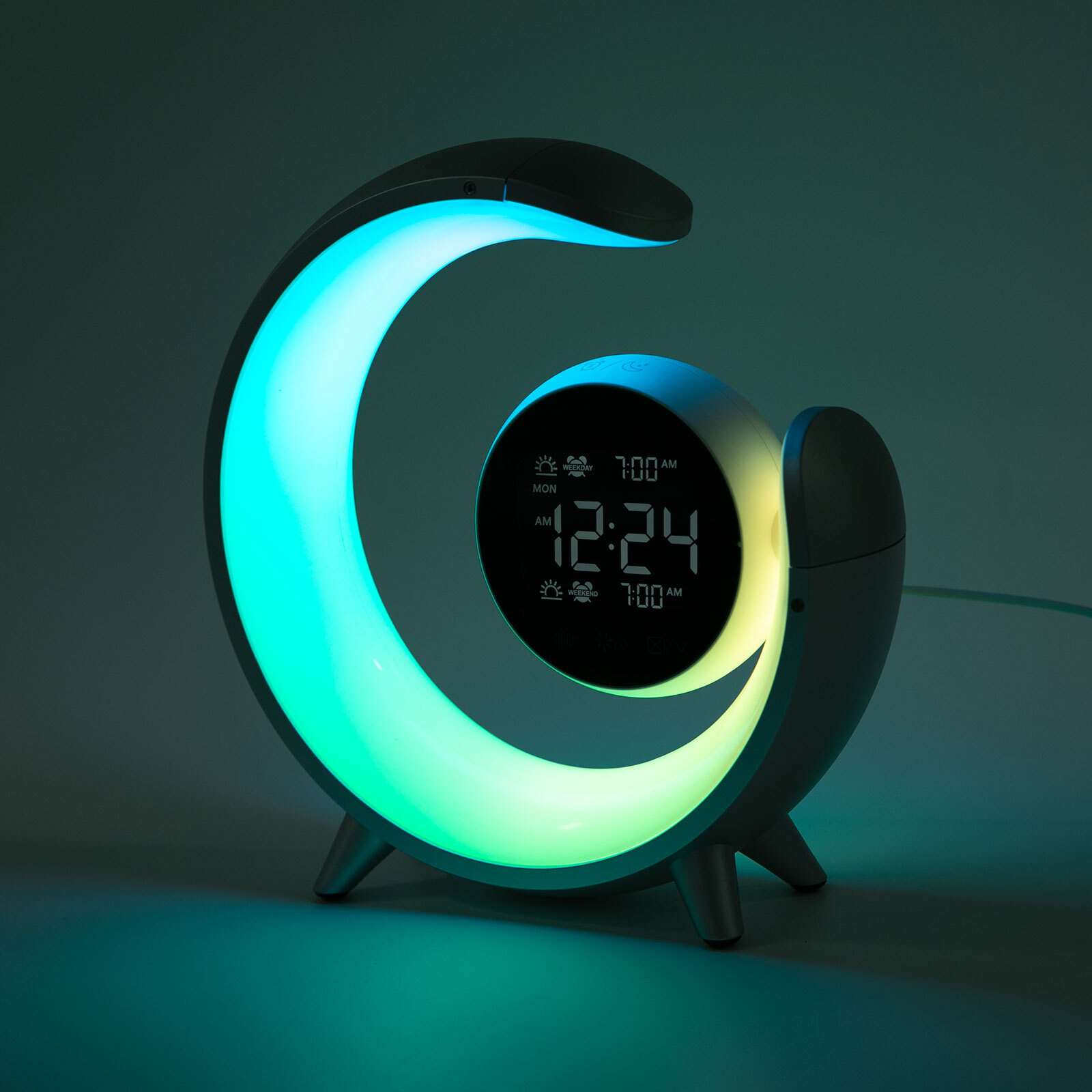 USB LED Desk Home Office Bedside Night Light Reading Lamp,Round,Touch Control