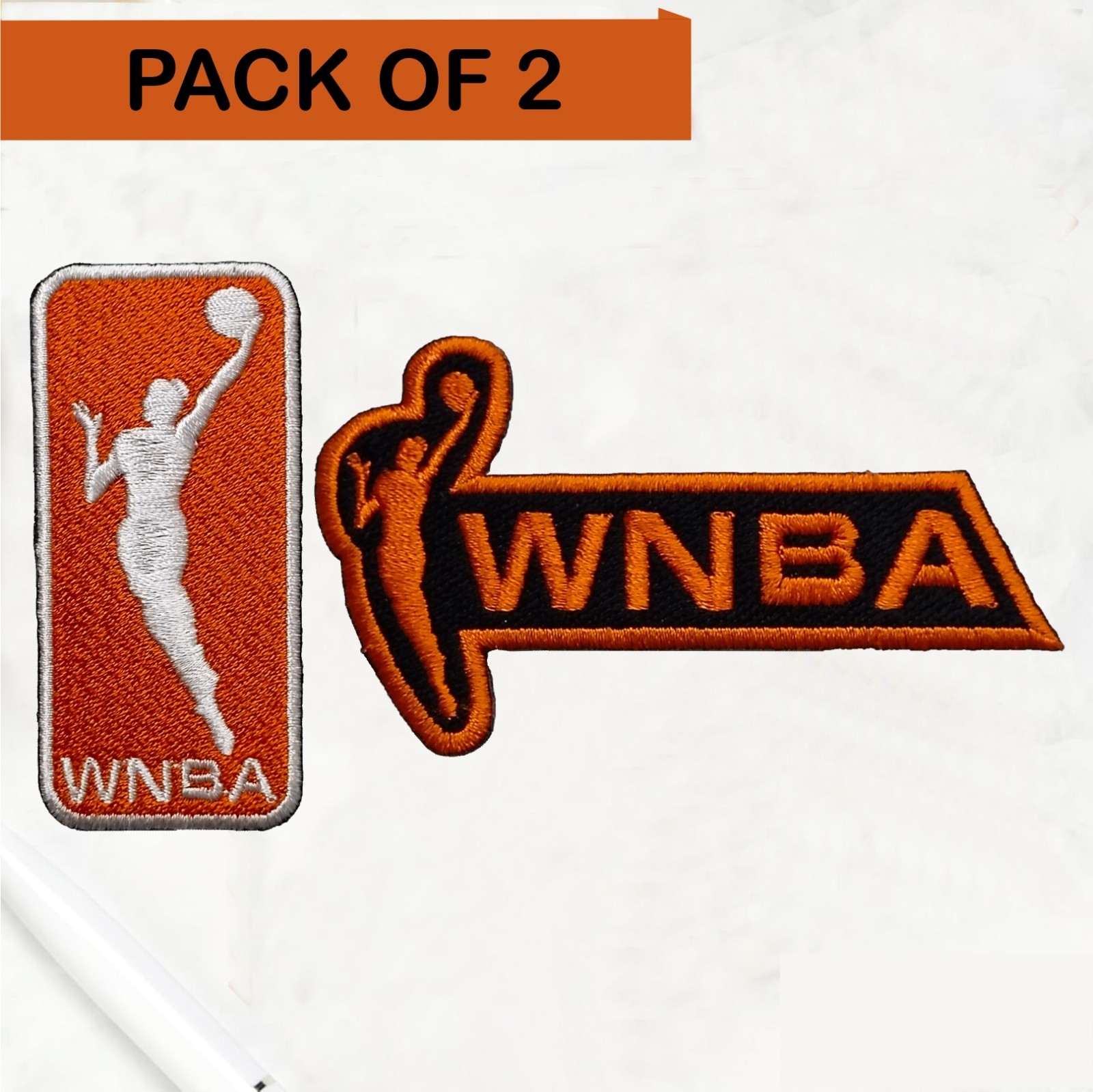 Pack Of 2 WNBA Basketball Logo Iron On Patch - Sew Patch - Embroidered Patch