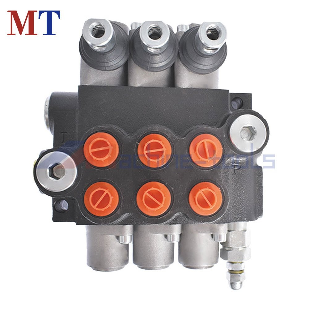 11 GPM Double Acting Adjustable 3-Spool Hydraulic Directional Control Valve