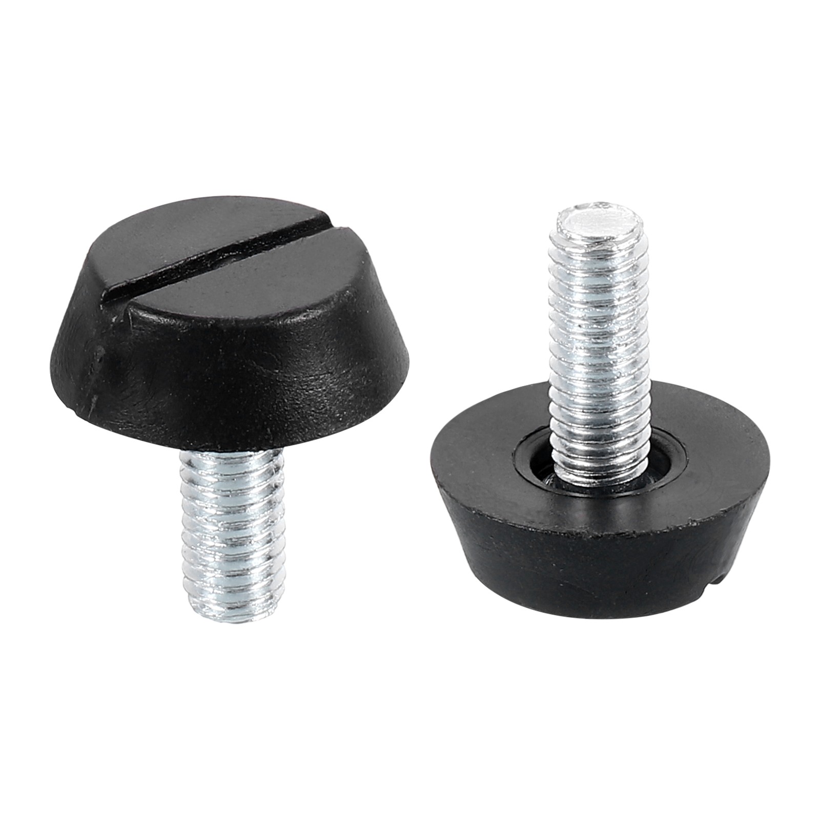 M6x13x20mm(DxLxOD) Screw on Furniture Glide Leveling Feet - 20Pack - Black