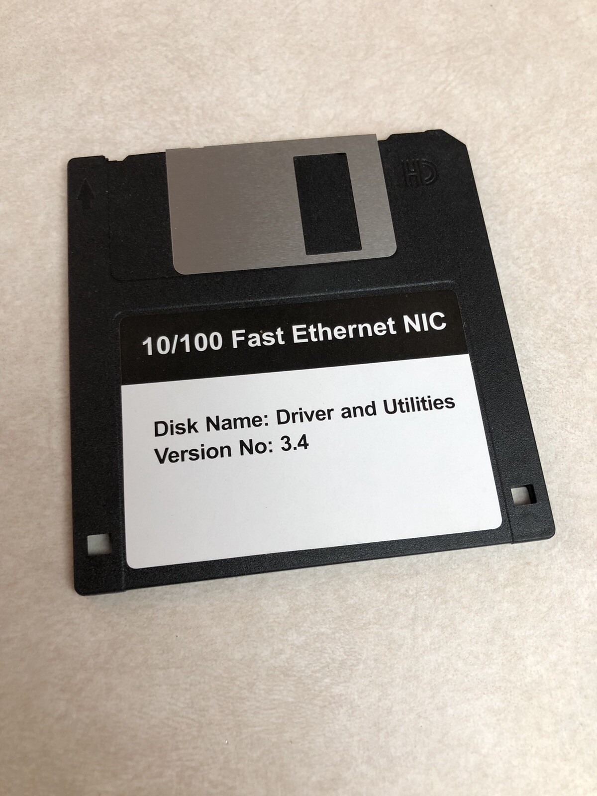 1 Vintage 3.5" Floppy Disk  10/100 Fast Ethernet NIC Driver And Utilities 3.4