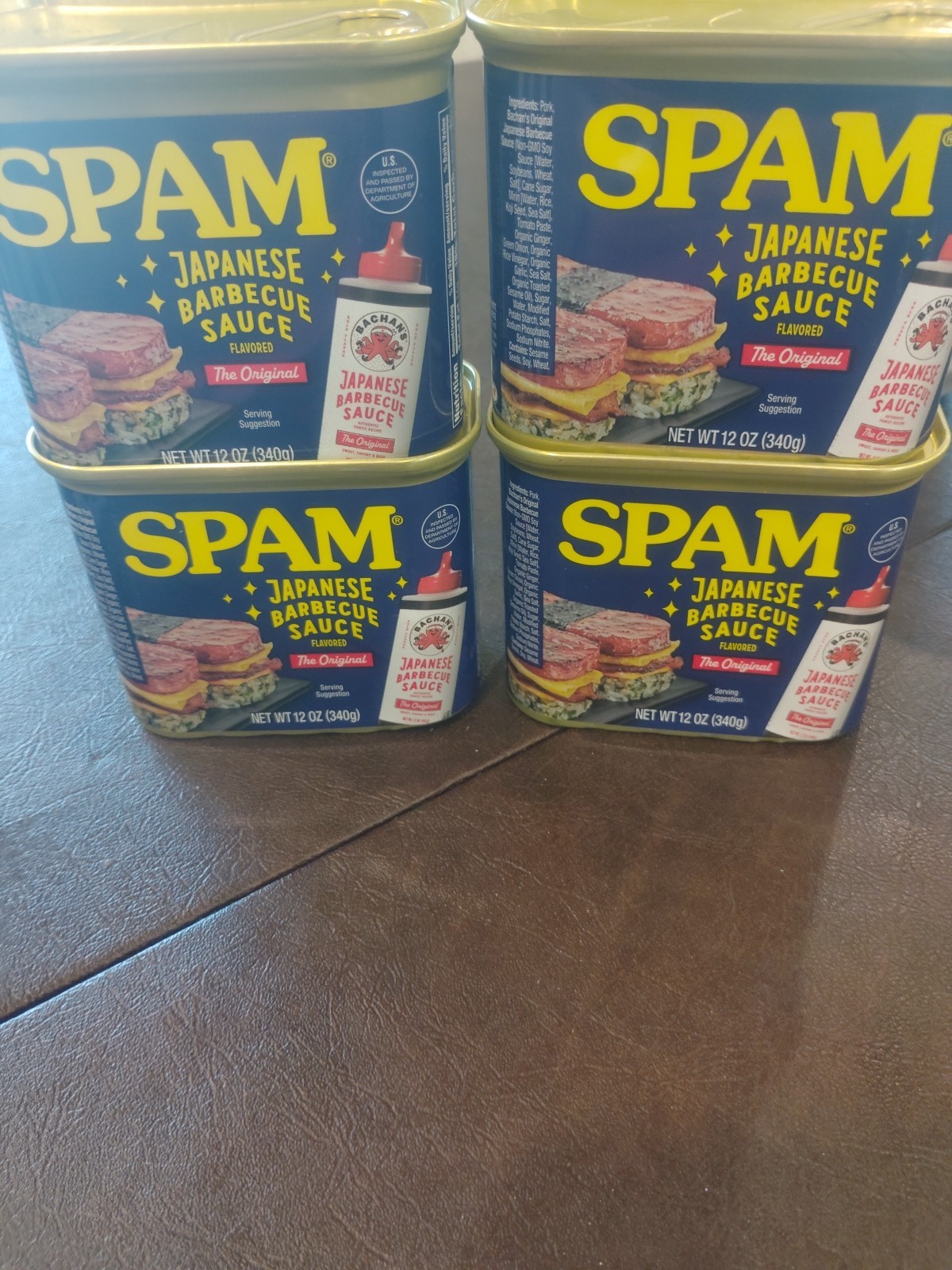 NEW Limited Spam x Bachan’s Japanese Barbecue BBQ Sauce Spam 4 12 Ounce Cans