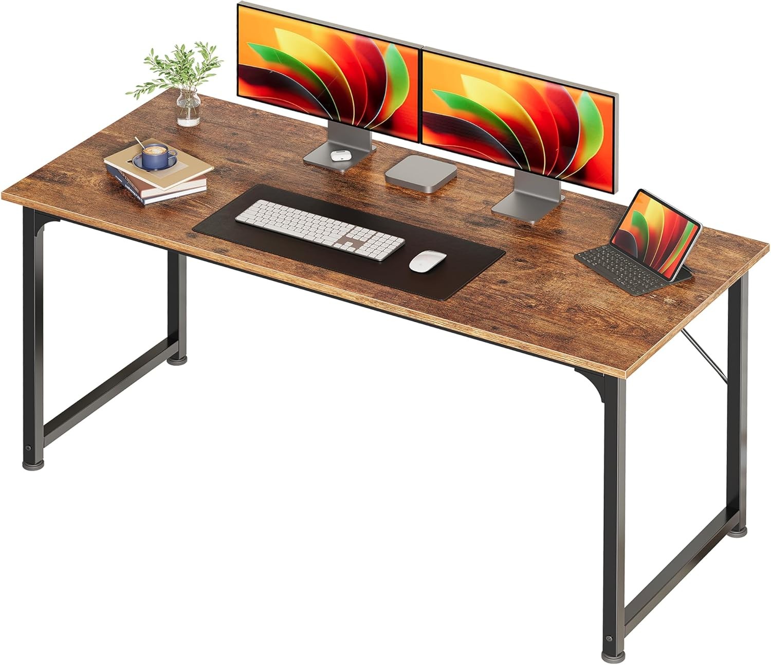 Computer Desk 55 Inch Home Office Desk Gaming Writing Work from Home Study Desk