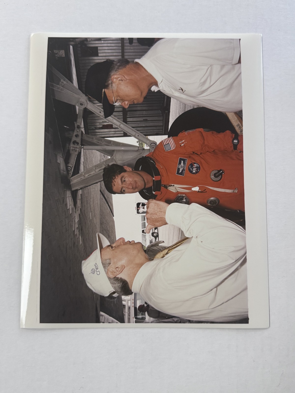 NASA STS-78 NASA Officials Welcome Crew After Landing Press Photo