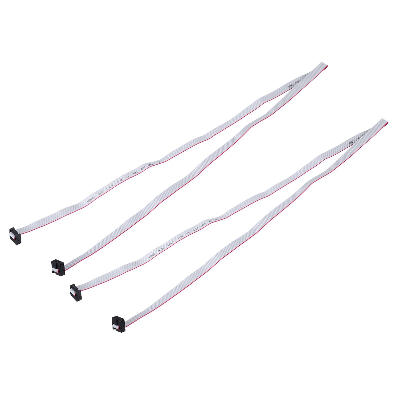 2 PCS IDC Flat Ribbon Cable 2.54mm Pitch 8 Pin FC To FC Jumper Wire 100cm Long