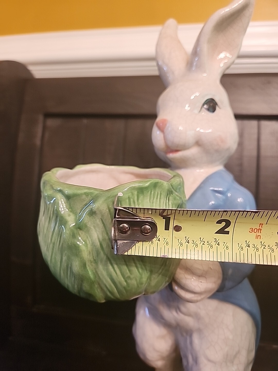 16" Easter Bunny Rabbit Ceramic Planter