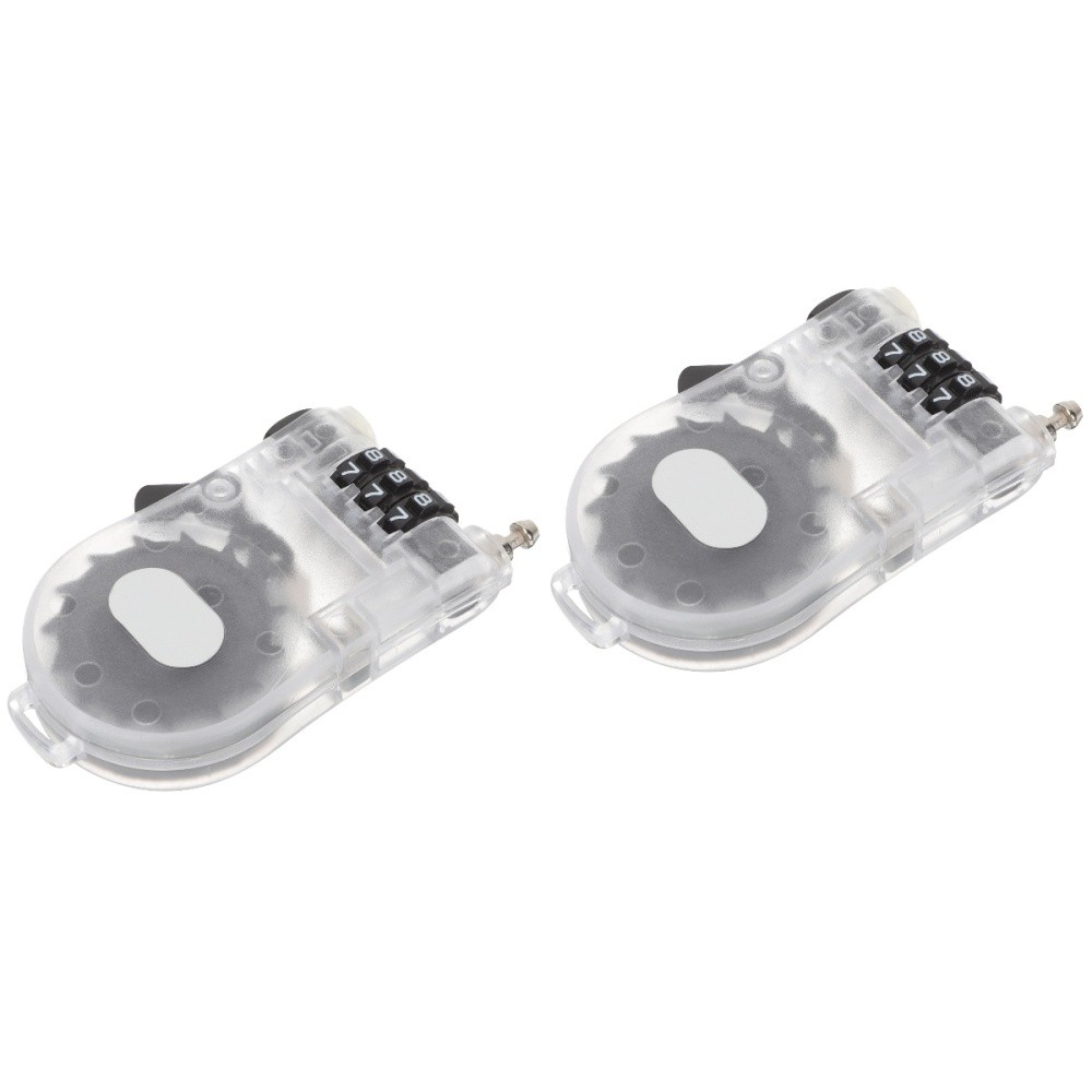 2 Count Ski Snowboard Clip Security Bike Lock Password for Public Rack
