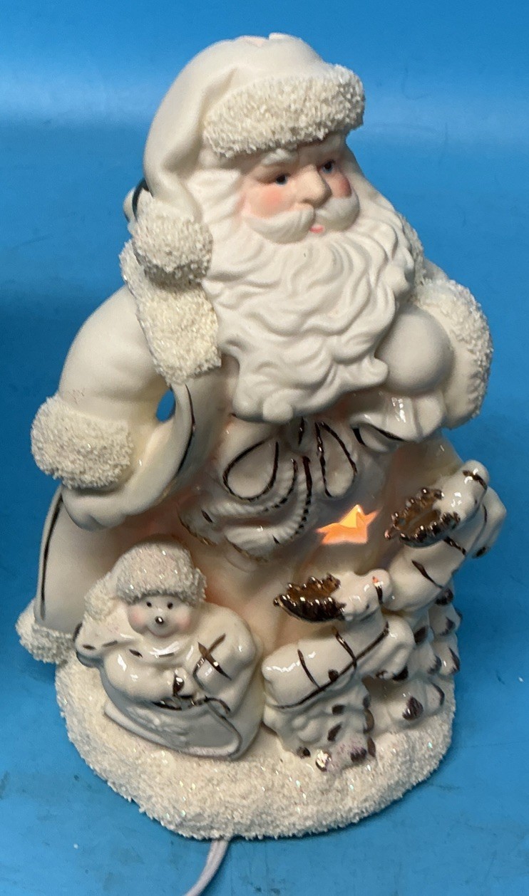 International Bazaar Porecelain Santa Night Light