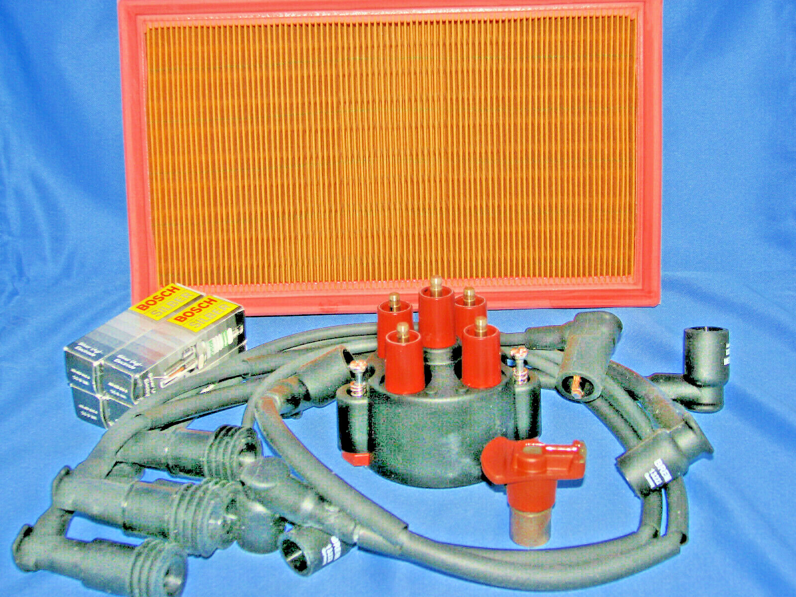 PORSCHE 944/924S 83-89 IGNITION TUNE UP KIT & AIR FILTER (WIRES,CAP,ROTOR,PLUGS)
