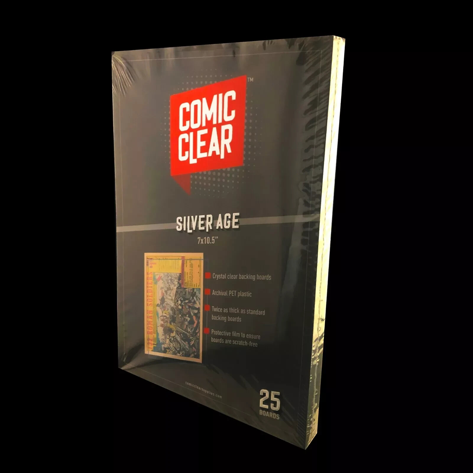 10 Clear Comic Book Backing Boards Silver Age Clear Plastic Comic Book Boards
