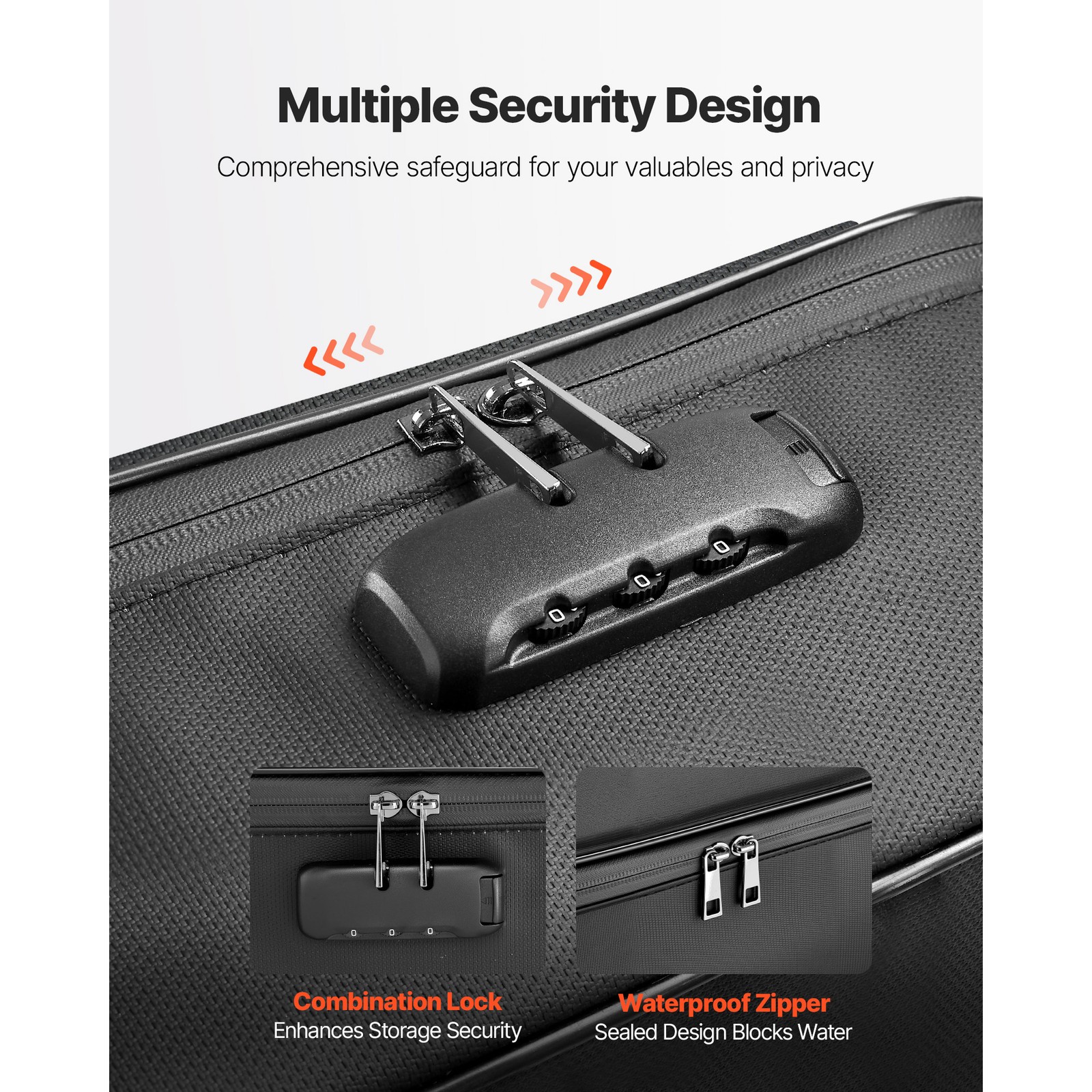 Uimoso Fireproof Document Storage Box 1832℉ Multi-Layer File Organizer with Lock
