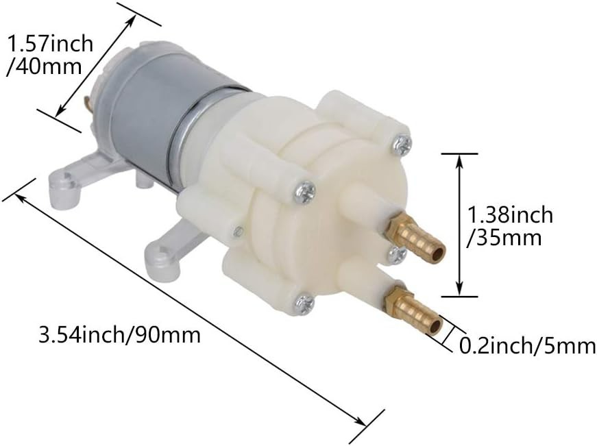 5mm Copper Mouth Shock Absorption Micro Diaphragm Pump - Quiet Operation
