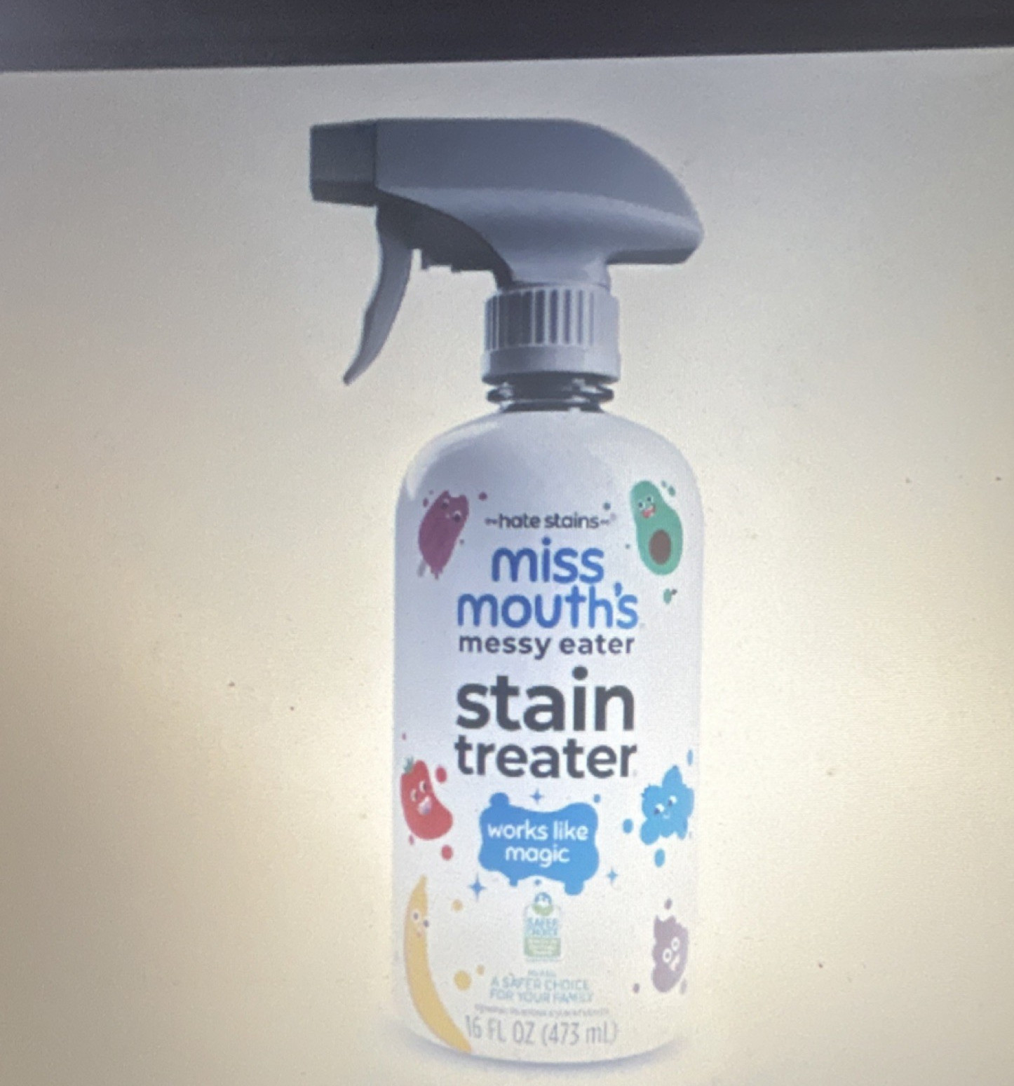 Miss Mouth's Messy Eater Stain Treater Spray Non-Toxic Safer Choice 16 fl oz