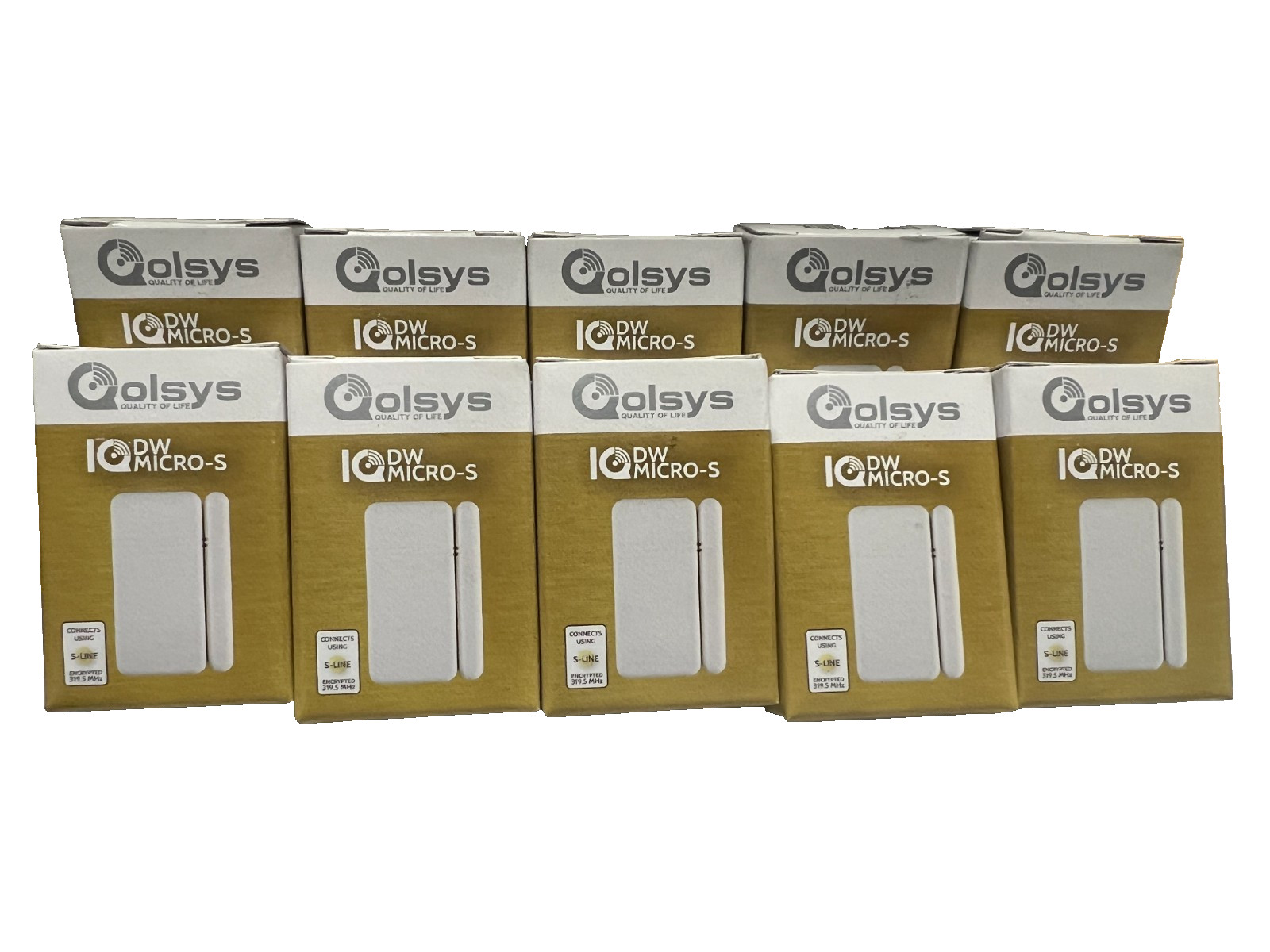 Set of 10 Qolsys QS1132-840 Wireless Door Window Transmitter Sensor iQ2+ iQ4 Whi