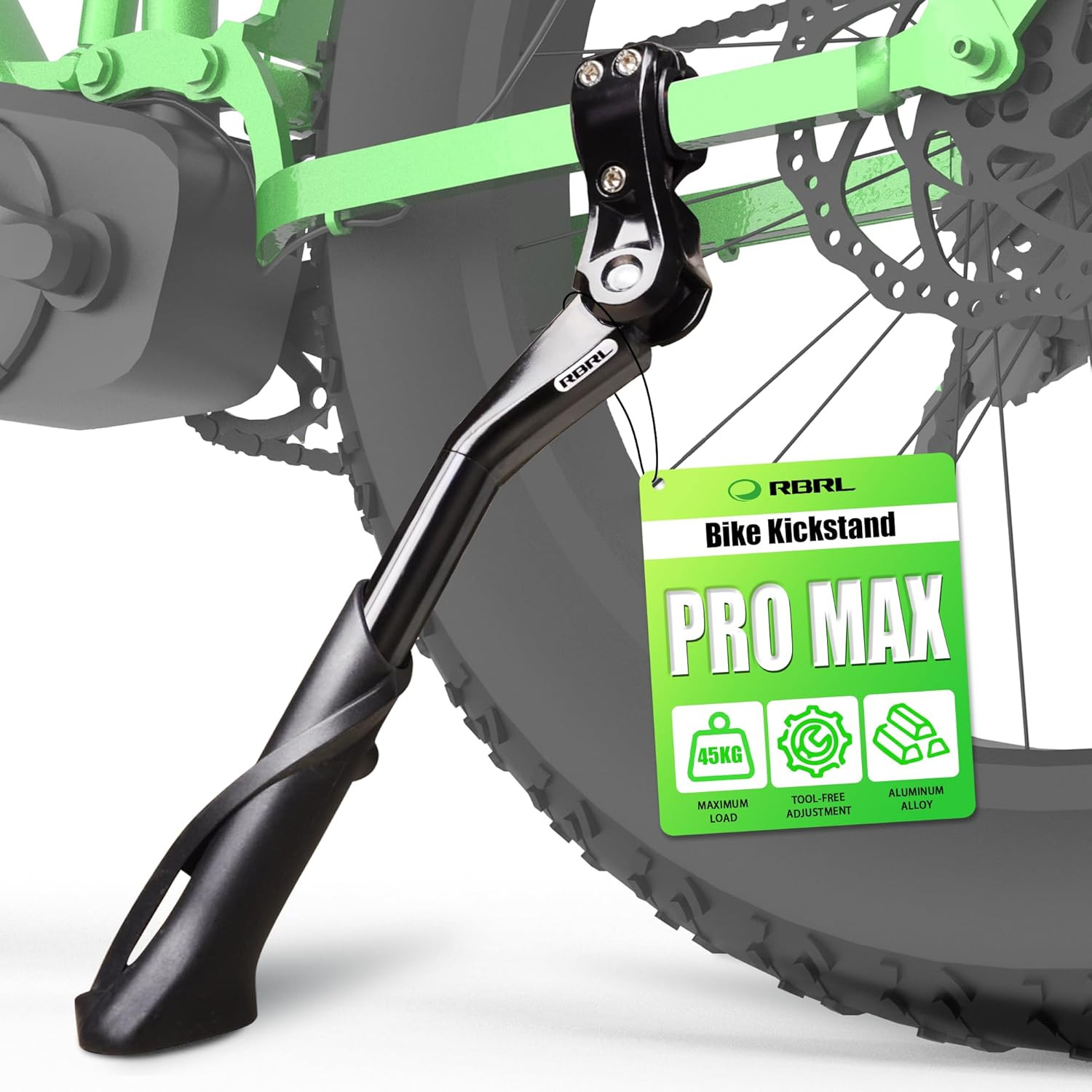 Heavy Duty Bike Kickstand, Suitable for 24-29 Inch Mountain Bike, E-Bike Adjusta