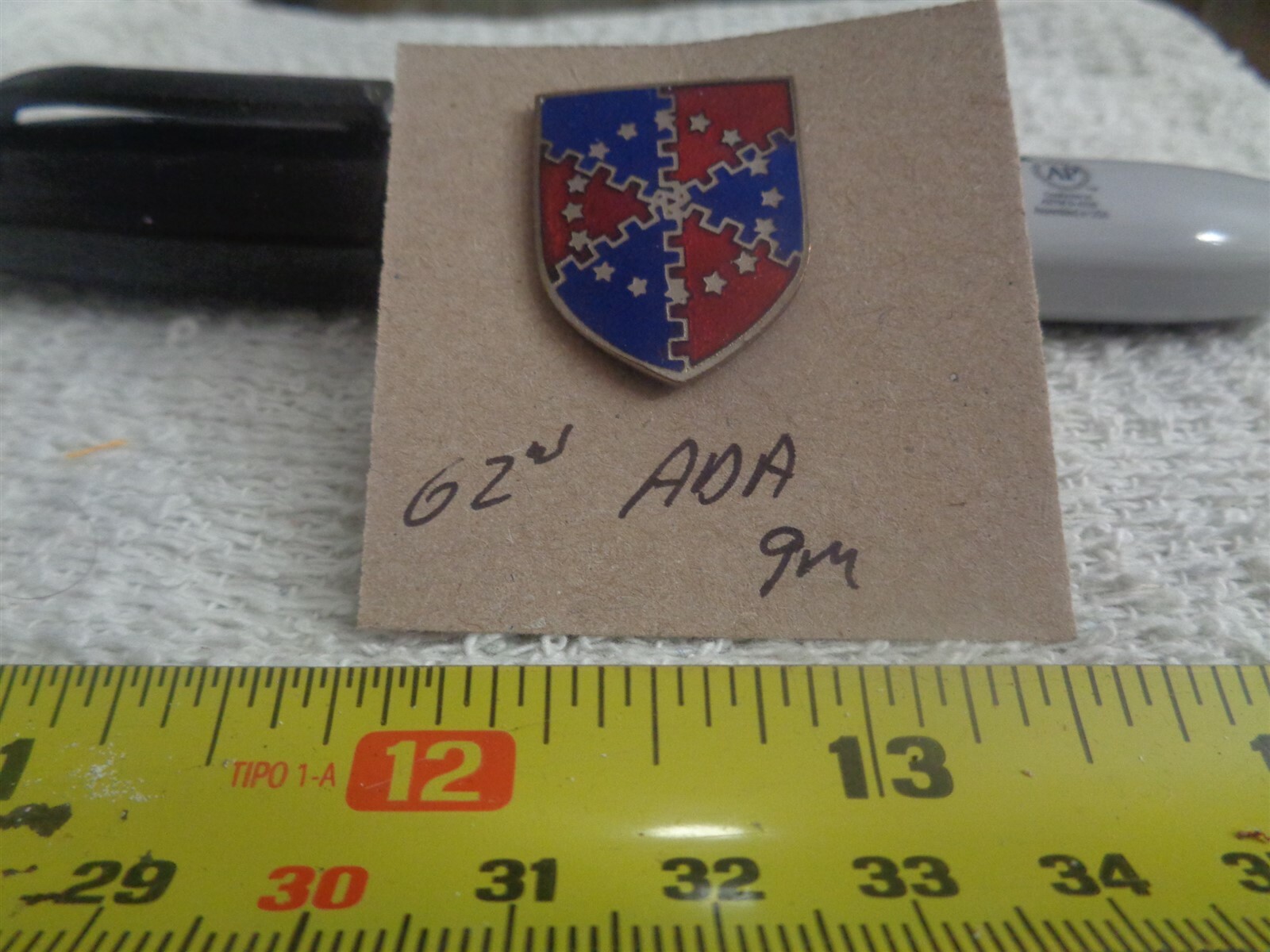 62nd Air Defense Artillery 9M Unit Crest, DI, DUI (DRAW#X17)