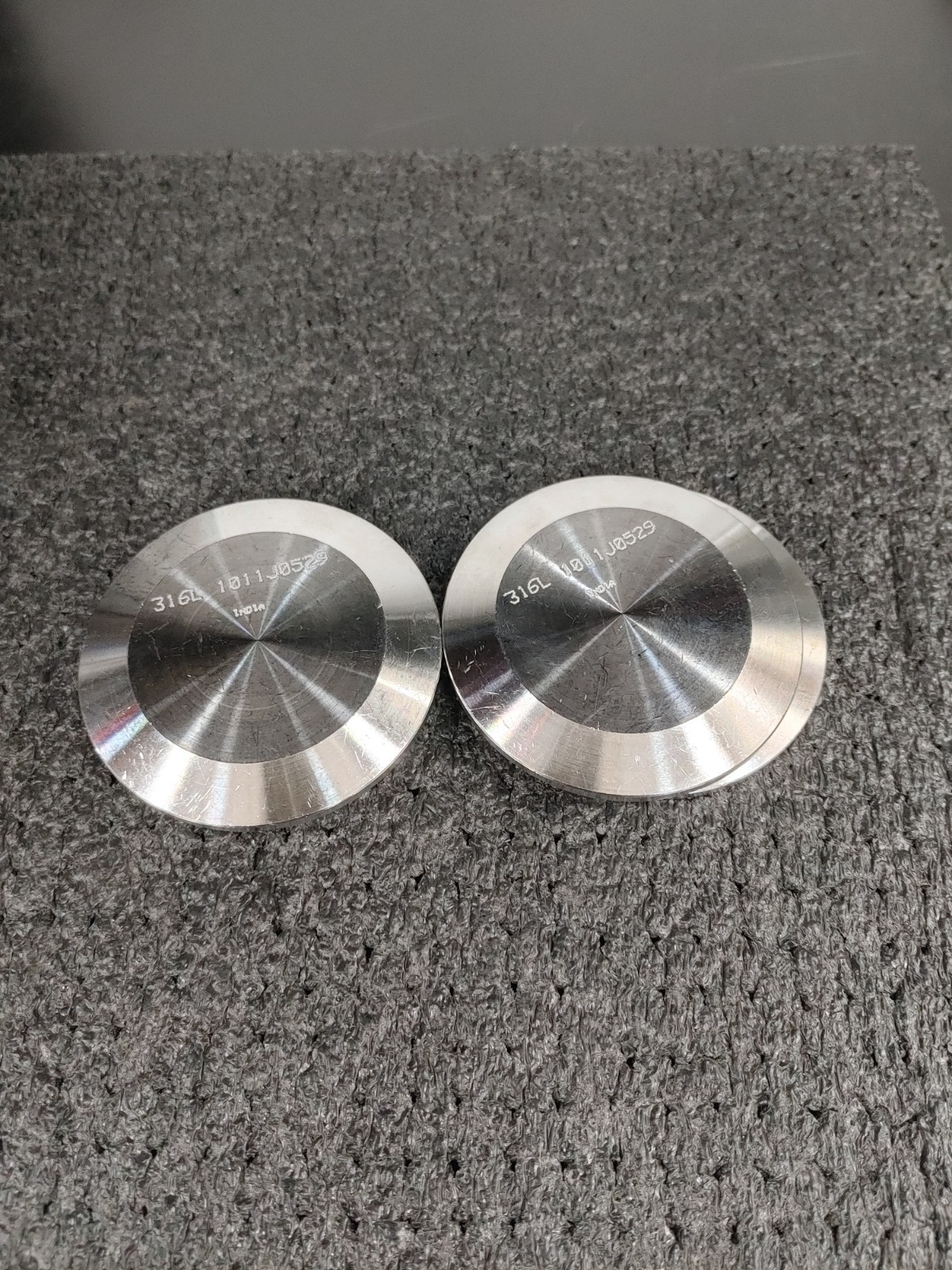 Lot of 4 316L 2 1/2" SS Tri Clamp End Caps